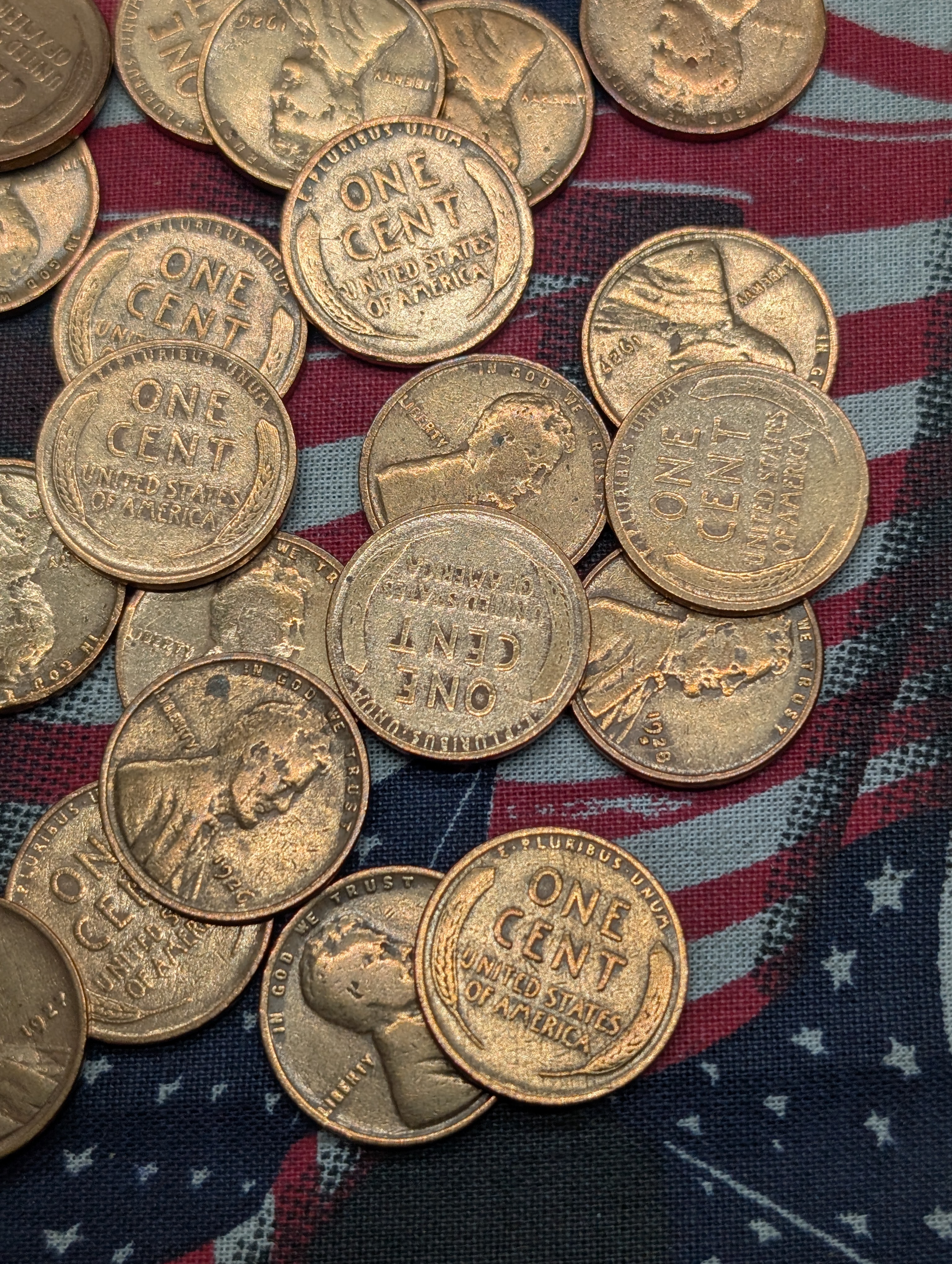 (40) 1920's Copper Lincoln Wheat Cents!