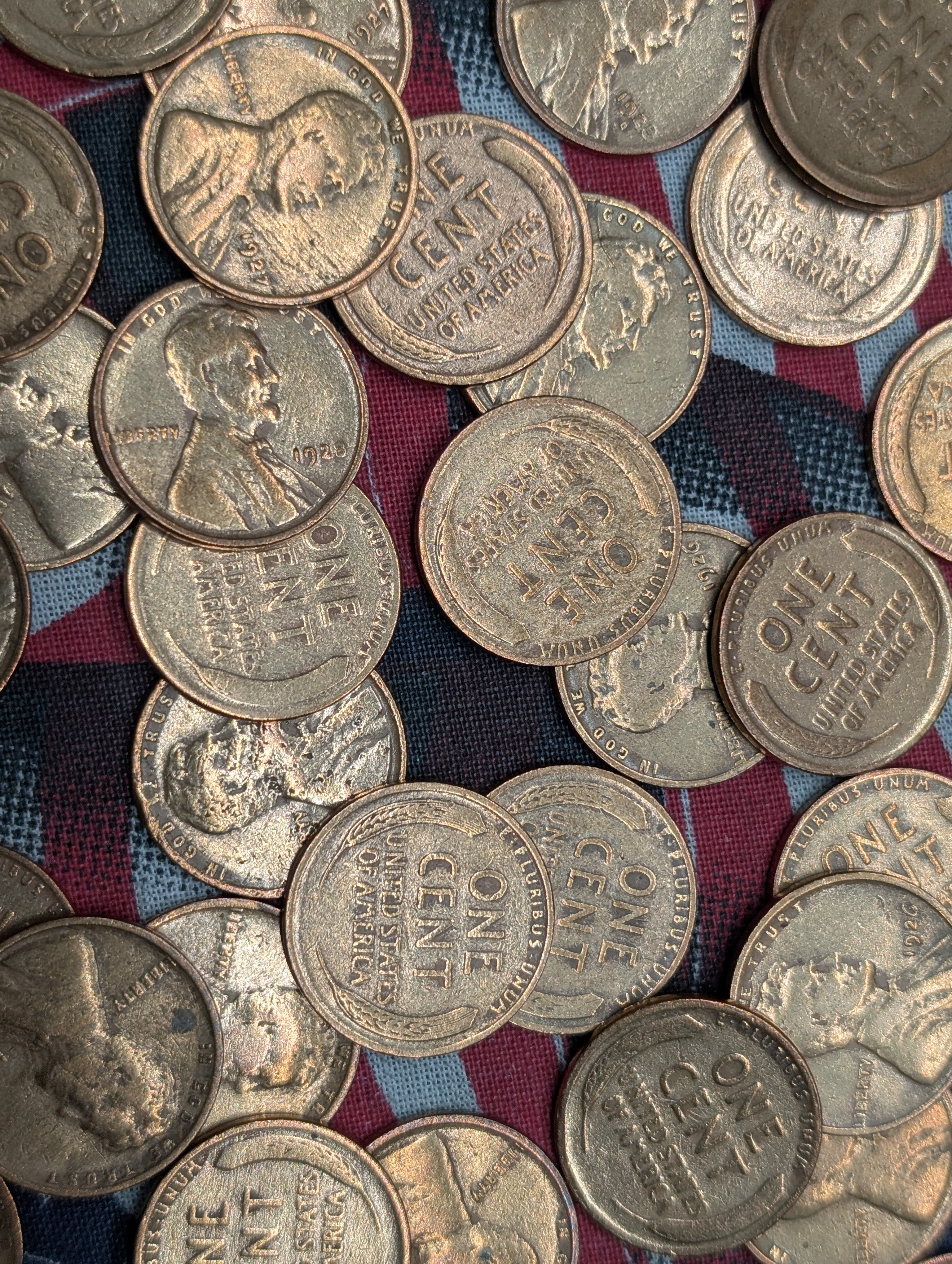 (40) 1920's Copper Lincoln Wheat Cents!