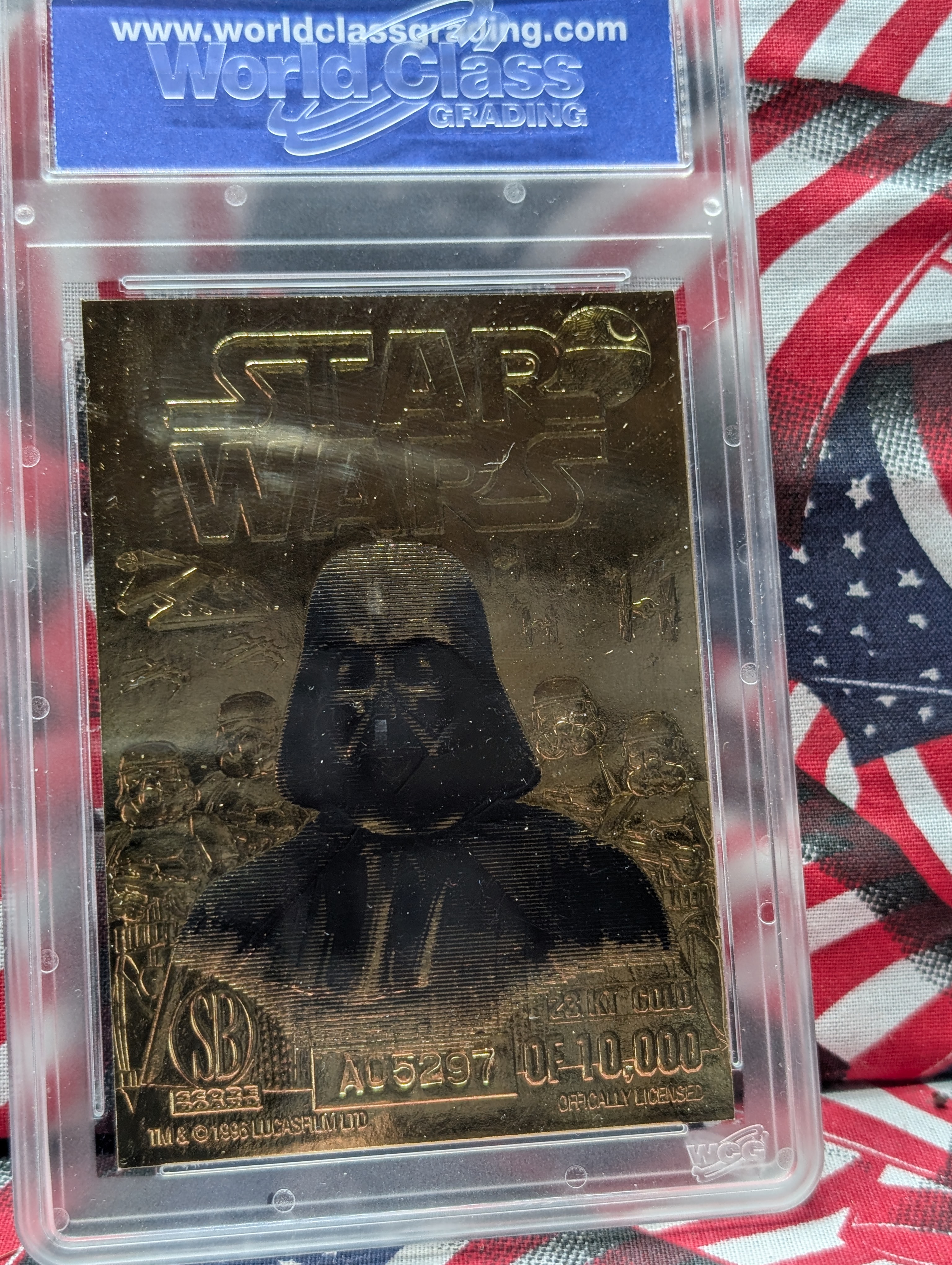 Star Wars, DARTH VADER, 23KT Gold, Sealed, Gem 10 Mint, Limited of 10,000, Darth Vader Edition!