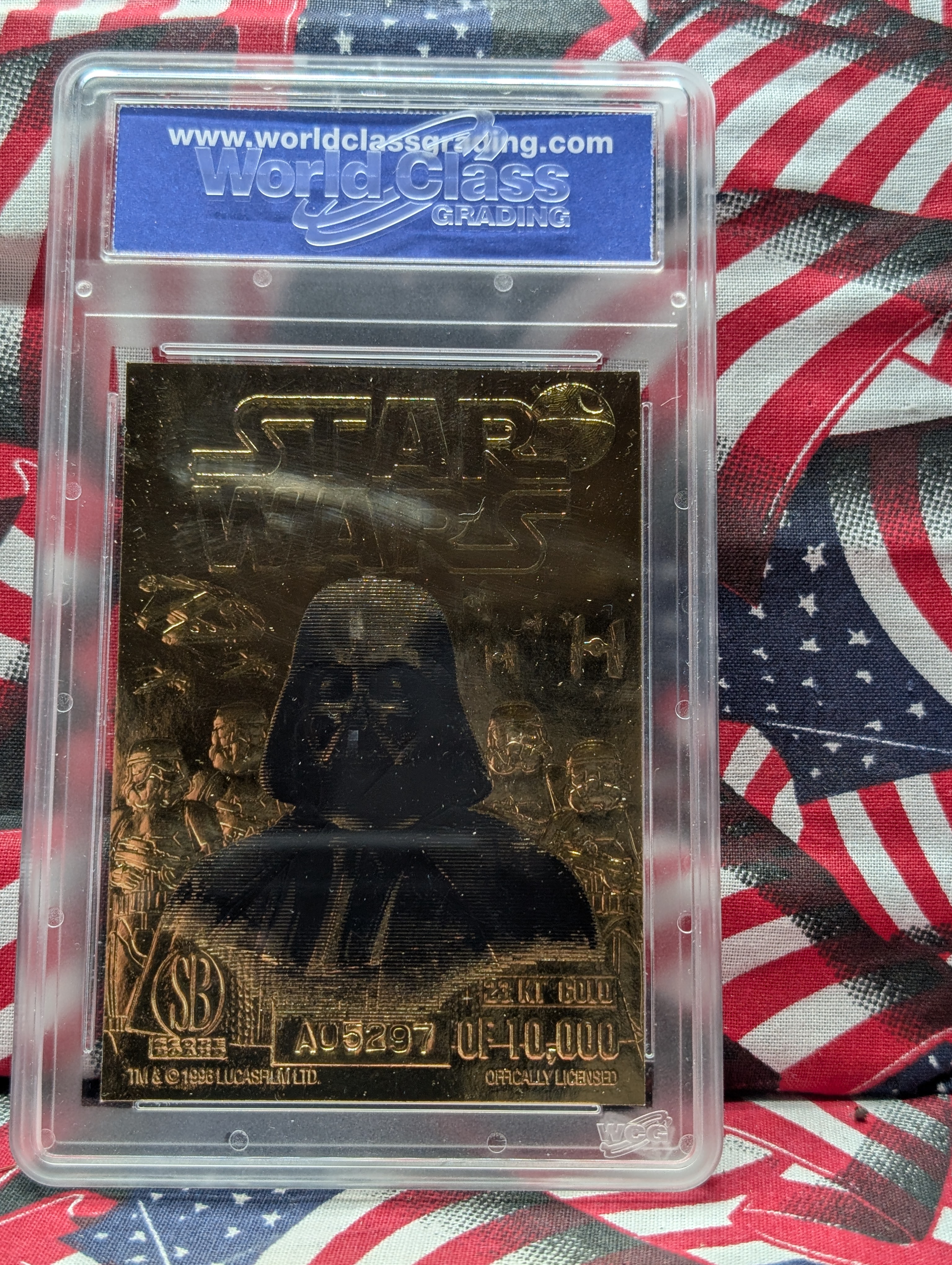 Star Wars, DARTH VADER, 23KT Gold, Sealed, Gem 10 Mint, Limited of 10,000, Darth Vader Edition!