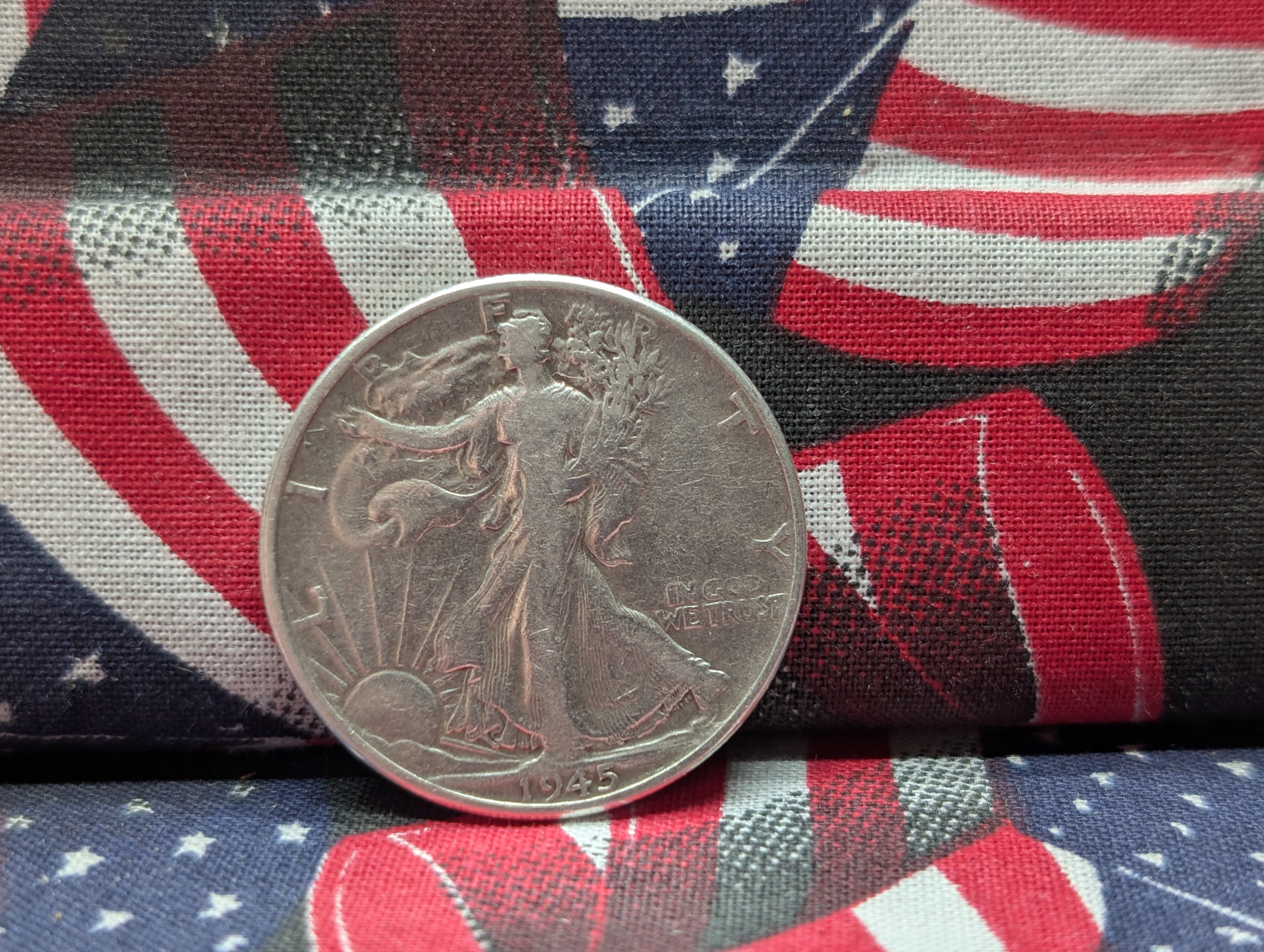 1945-P Walking Liberty 90% Silver Half Dollar - WWII ERA - 81 years old