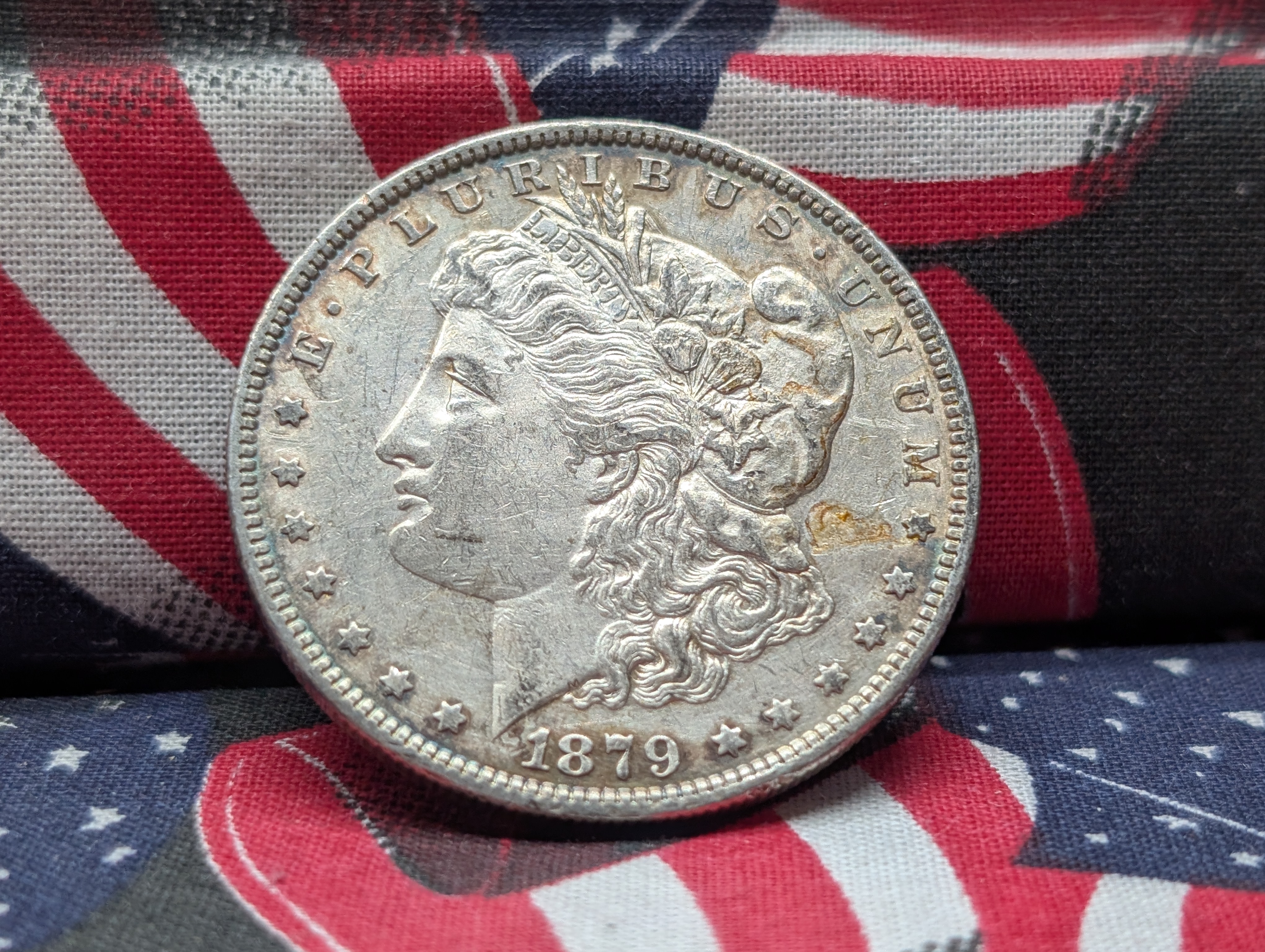 1879 Morgan Silver Dollar, (2nd Year) Seven Tail Feathers, 90% Silver, Wild Wild West Era, 147 Years Old!