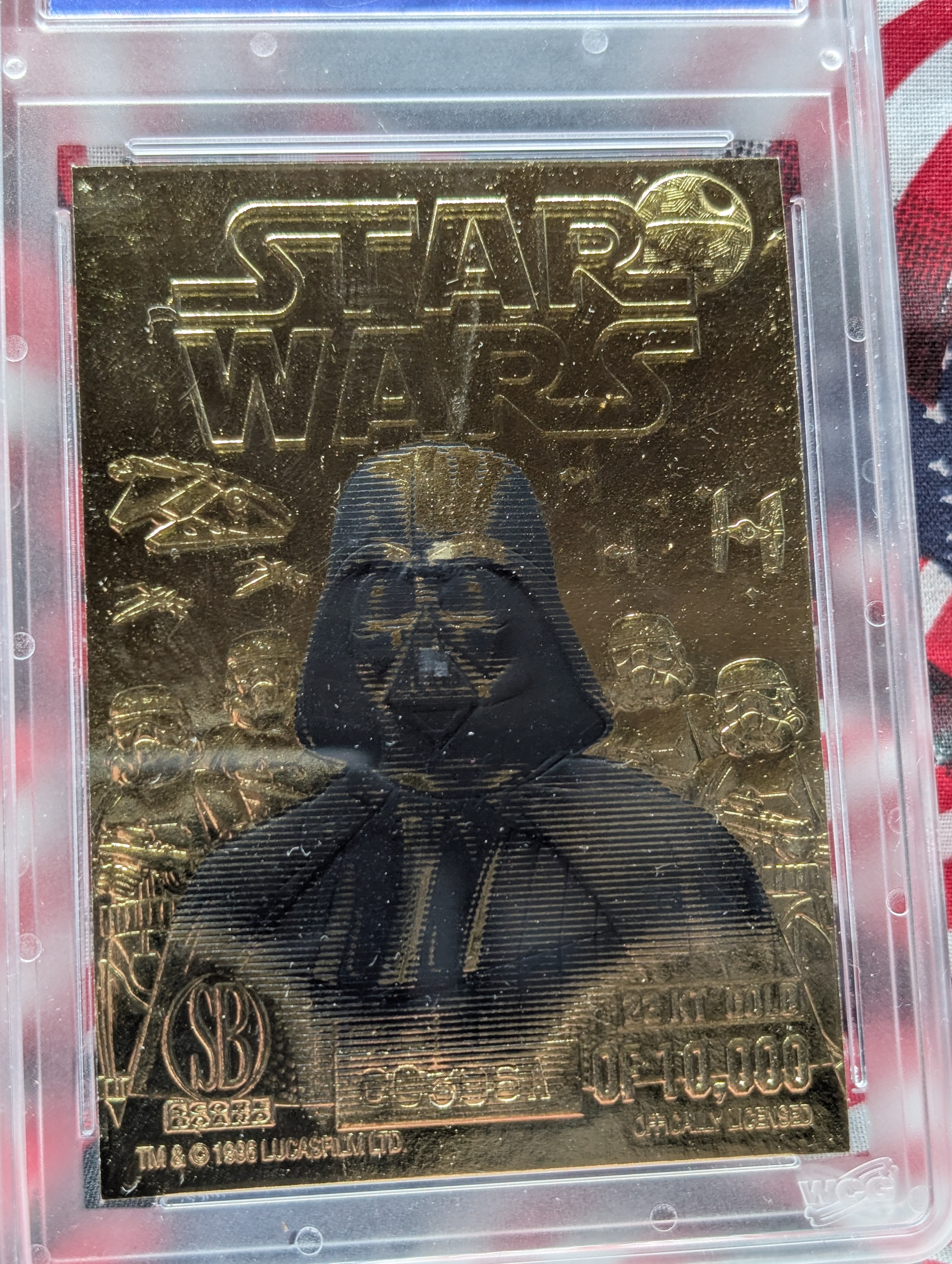 Star Wars, CHEWBACCA, 23KT Gold, Sealed, Gem 10 Mint, Limited of 10,000, Darth Vader Edition!