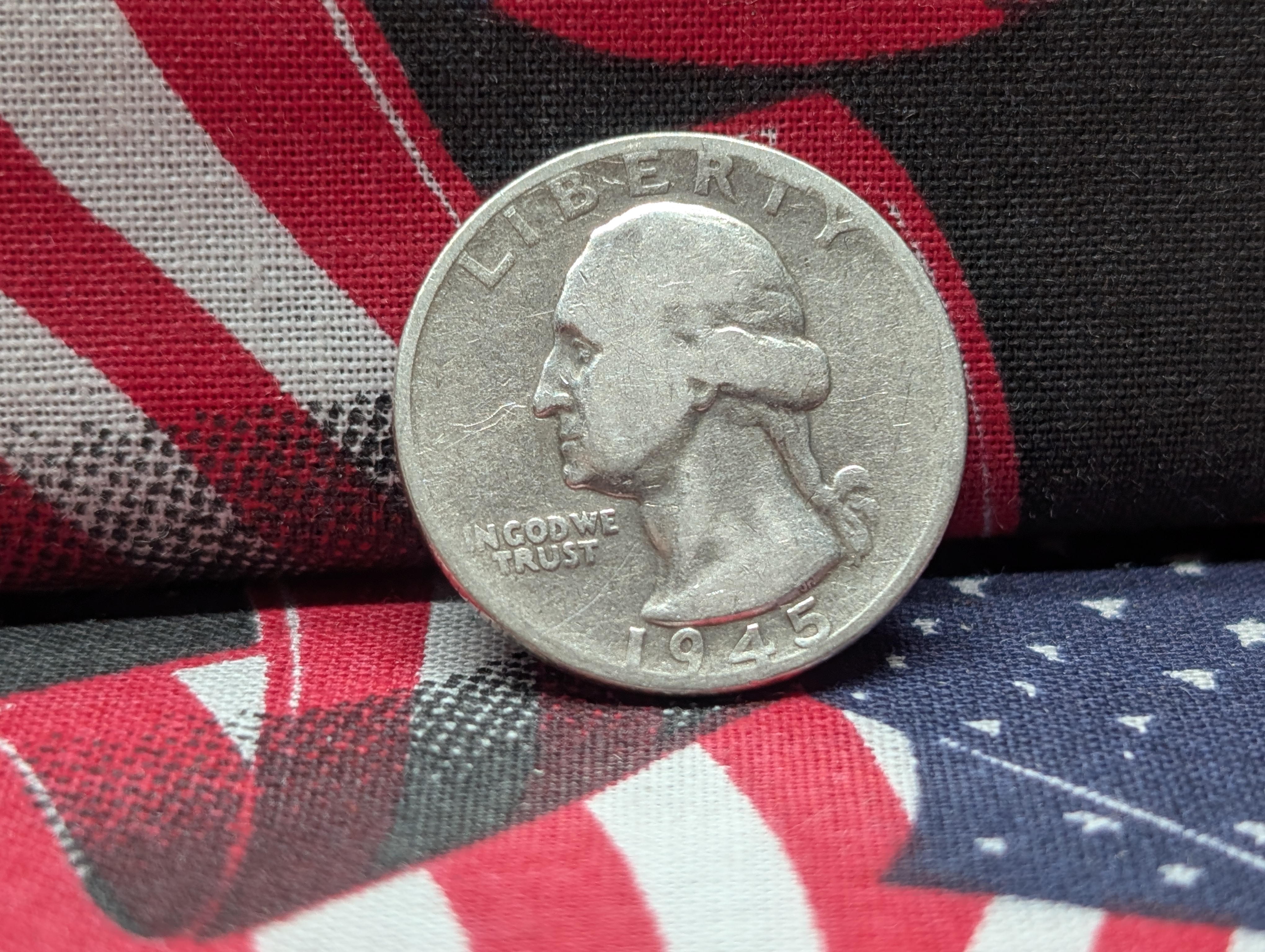 1945-S 90% Silver Washington Quarter - WWII Era - 81 Years old