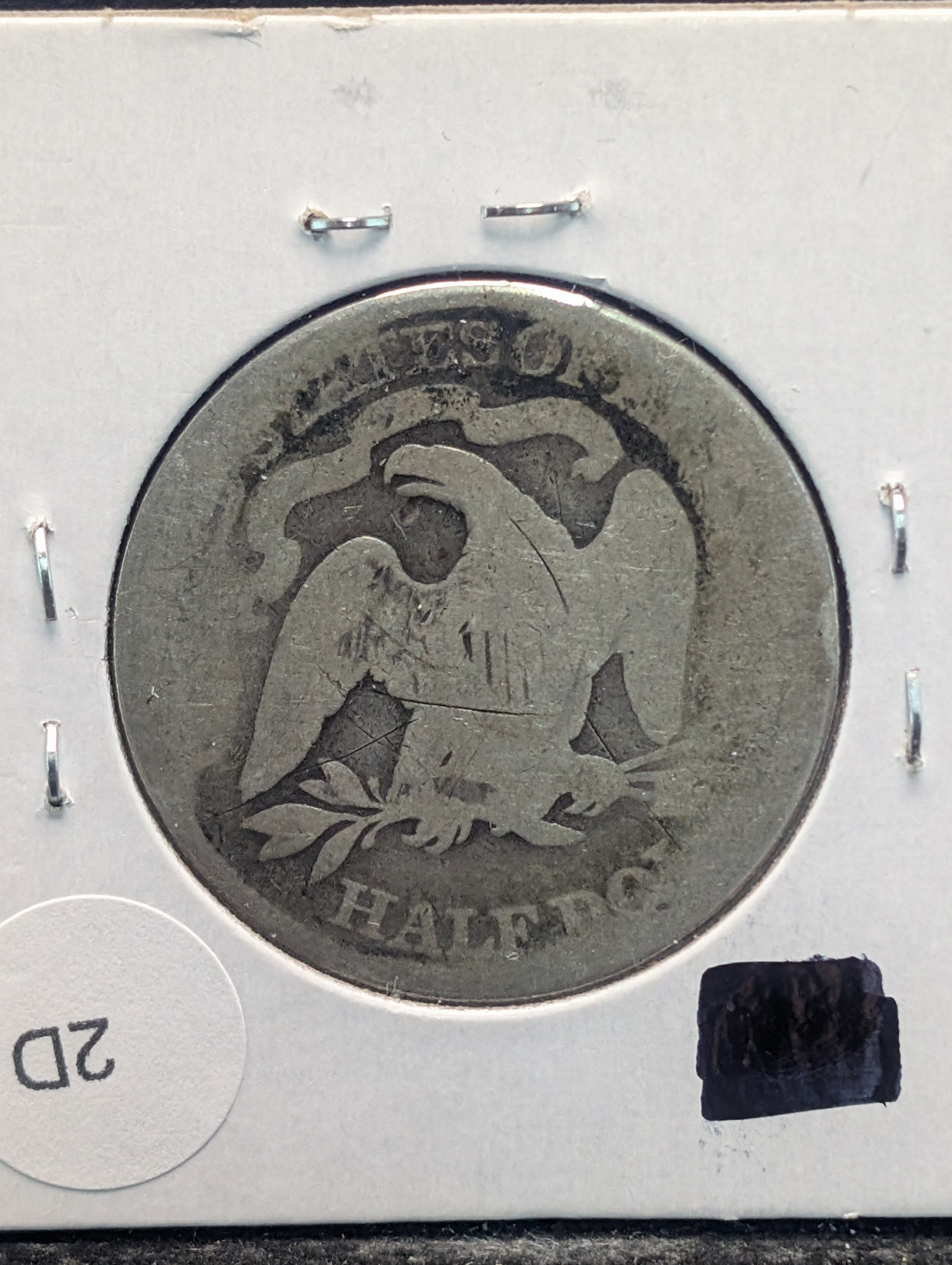 No Date Variety IV 90% Silver Seated Half Dollar