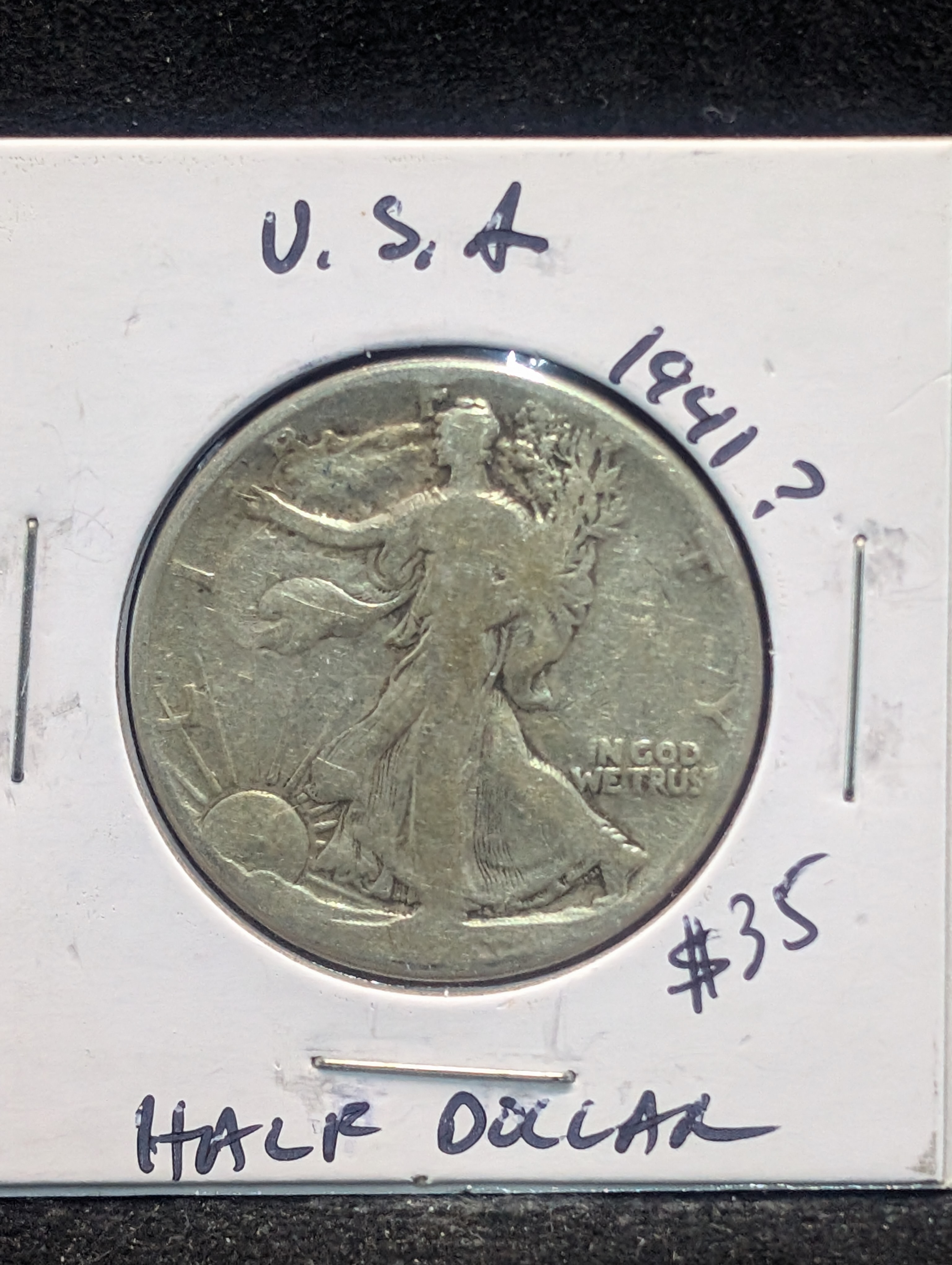 1941 90% Silver Walking Liberty Half Dollar - WWII Era!