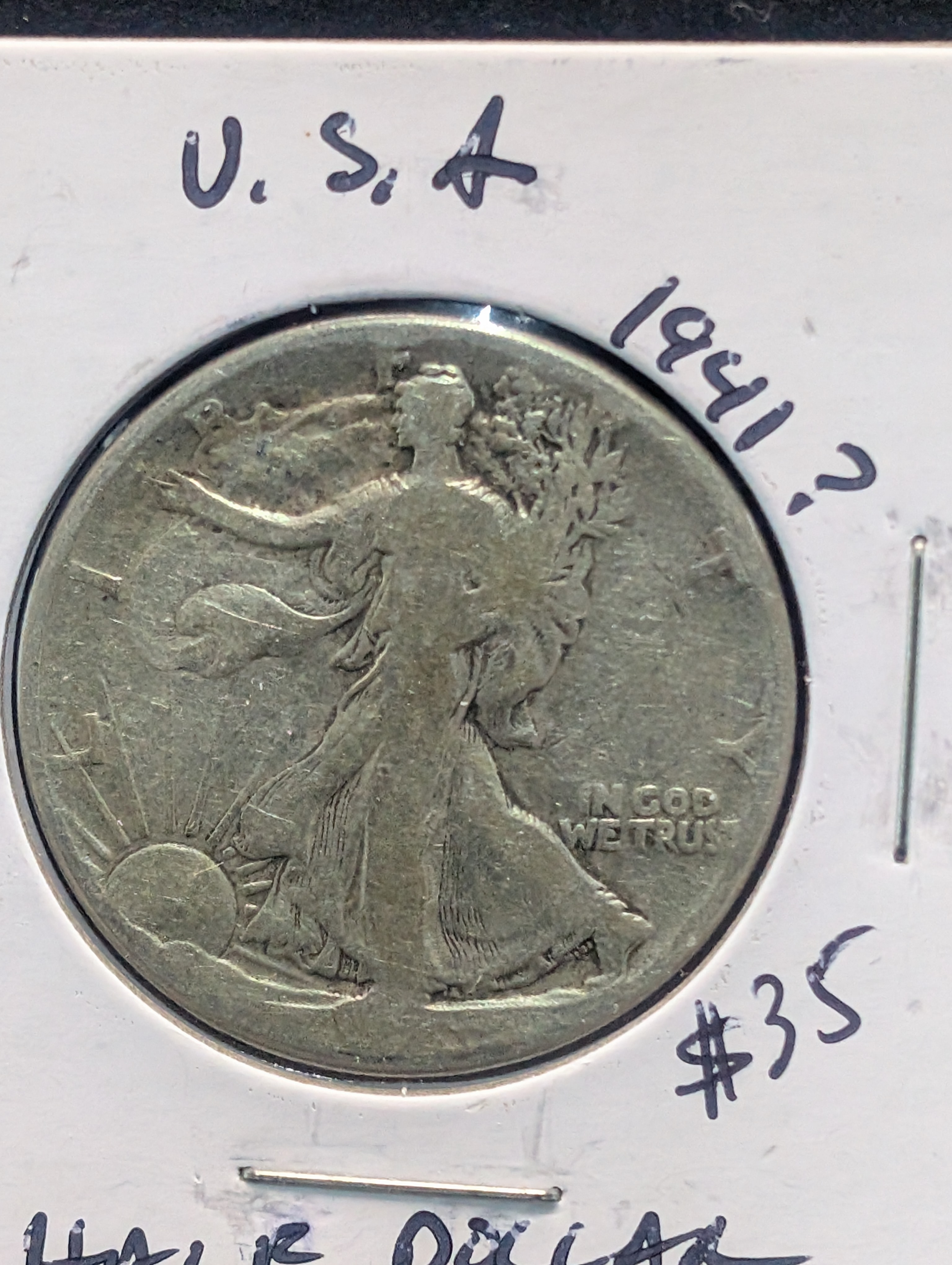 1941 90% Silver Walking Liberty Half Dollar - WWII Era!