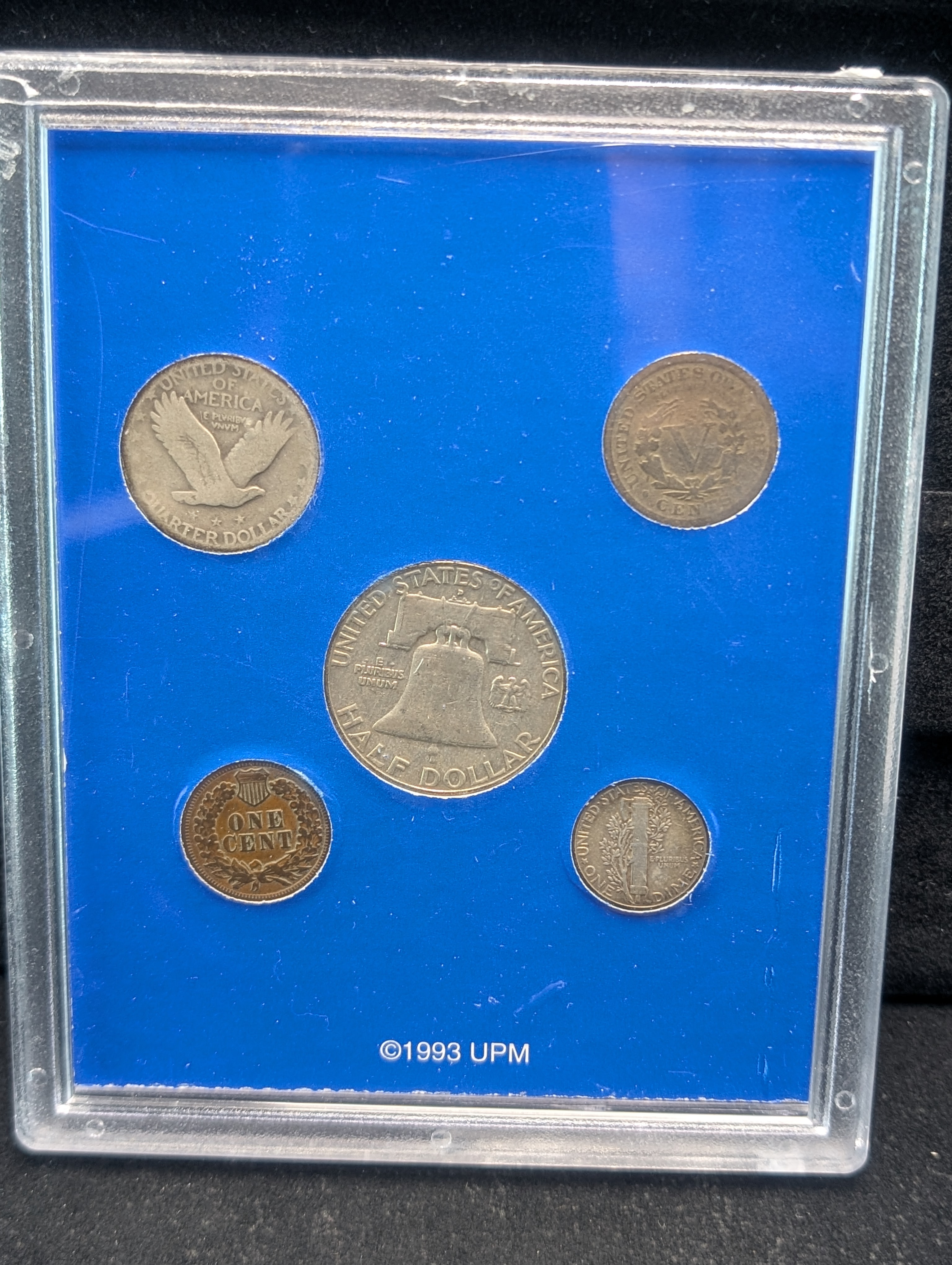 "Symbols of American Freedom" - Includes Three 90% Silver Coins, Franklin Half, Standing Liberty Quarter & Mercury Dime!