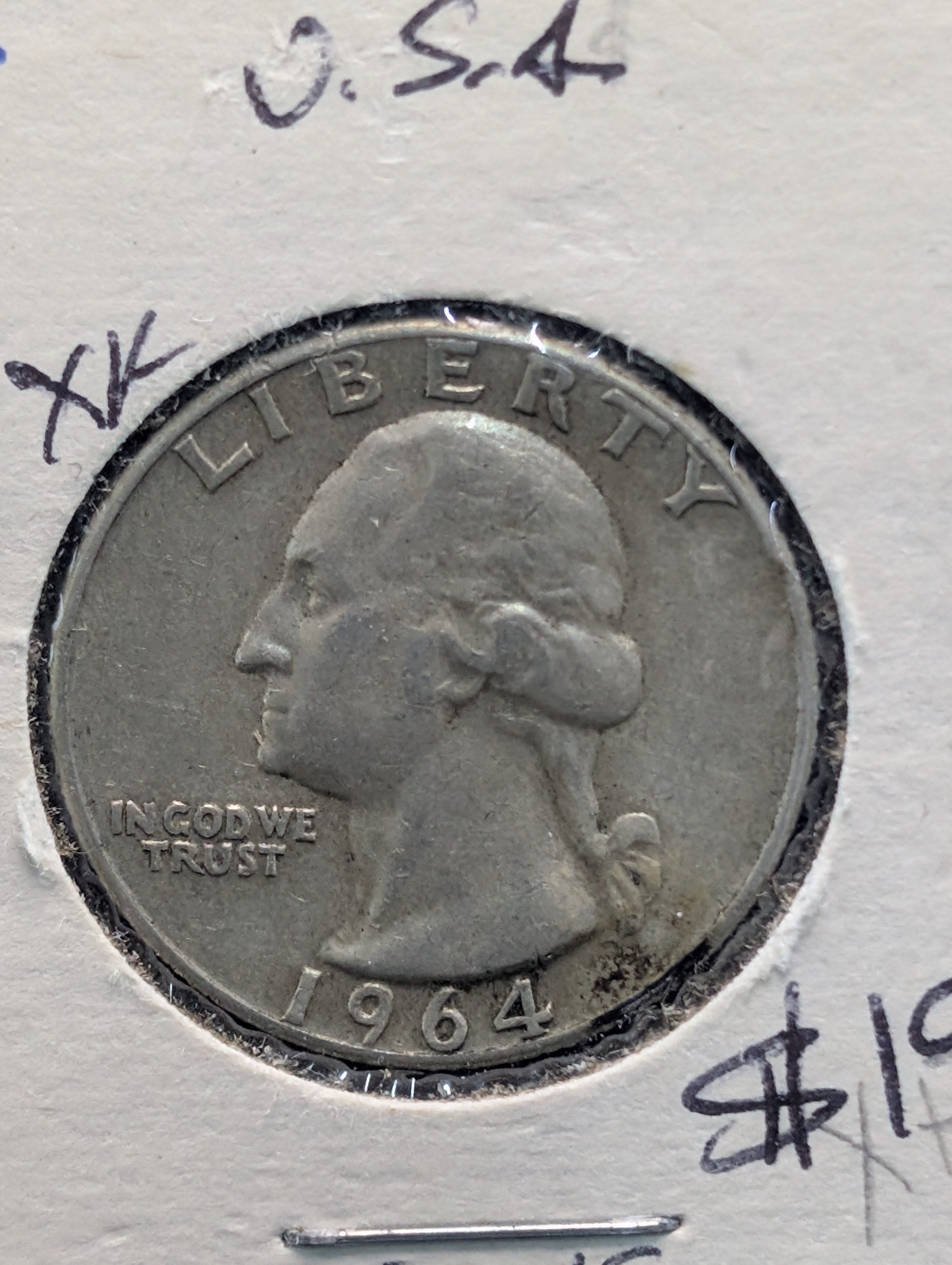 1964-P 90% Silver Washington Quarter