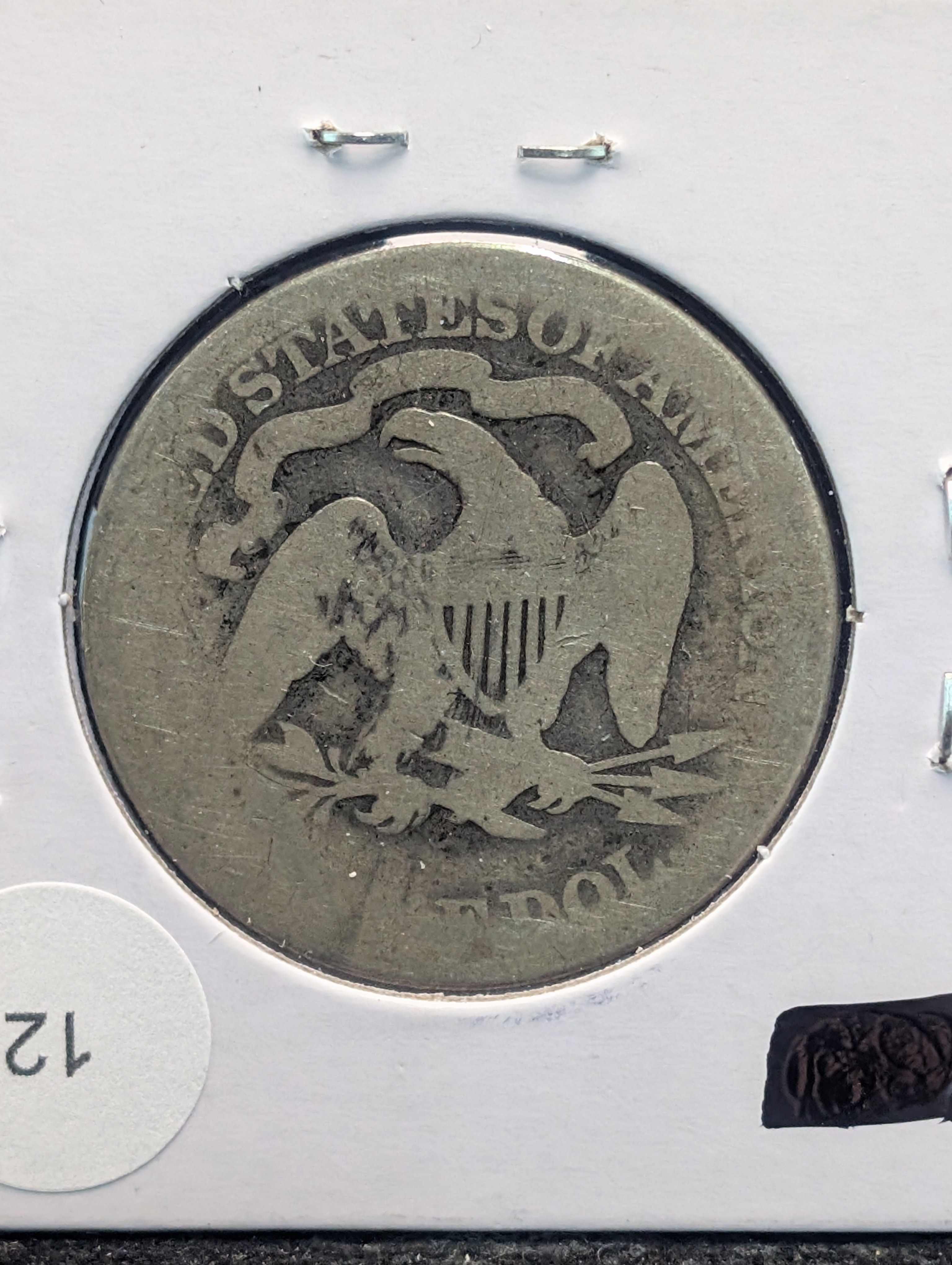 1873 Closed 3 - 90% Silver Seated Liberty Half Dollar