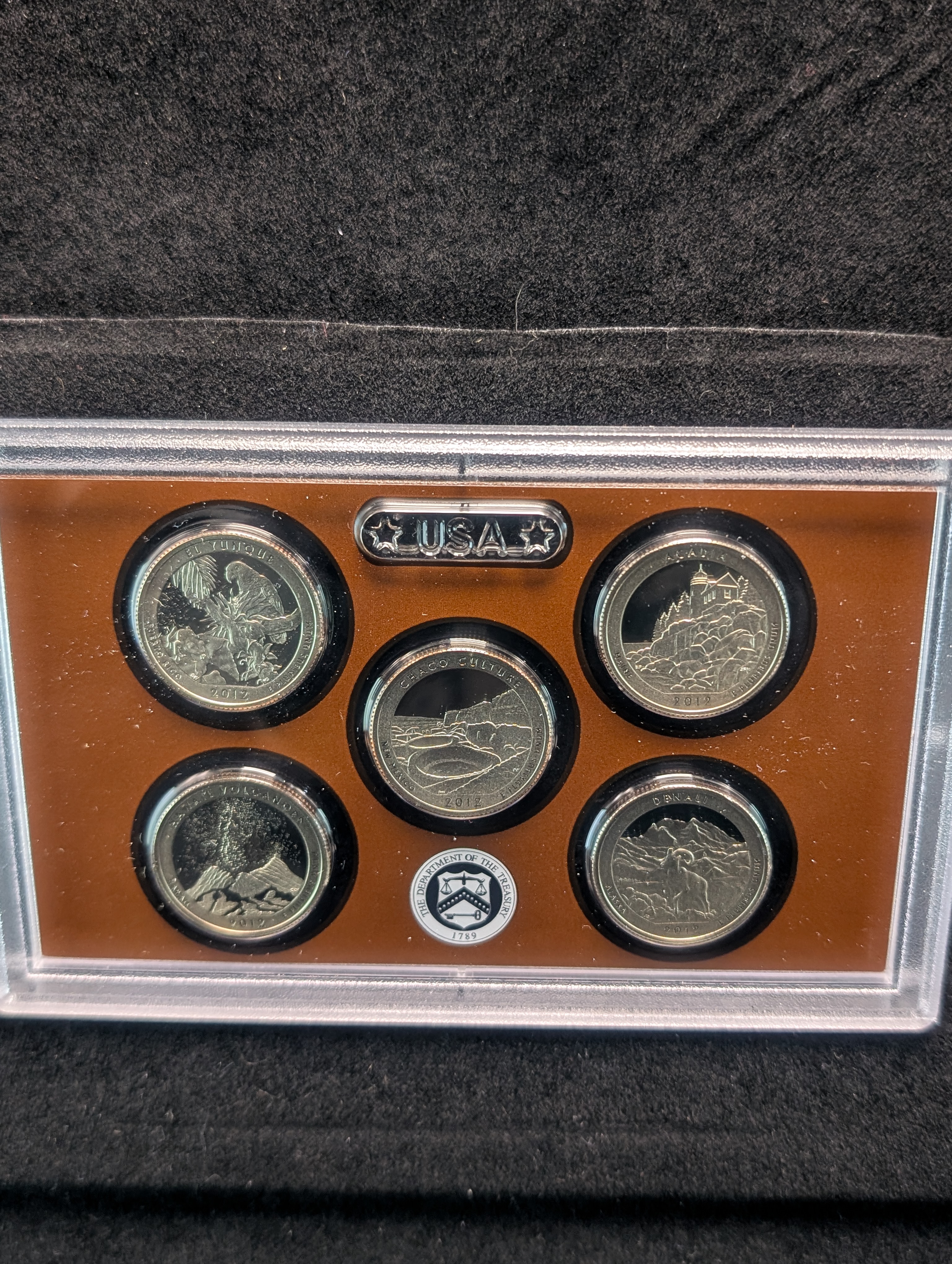 2012-S United States "America The Beautiful" Proof Quarter Set
