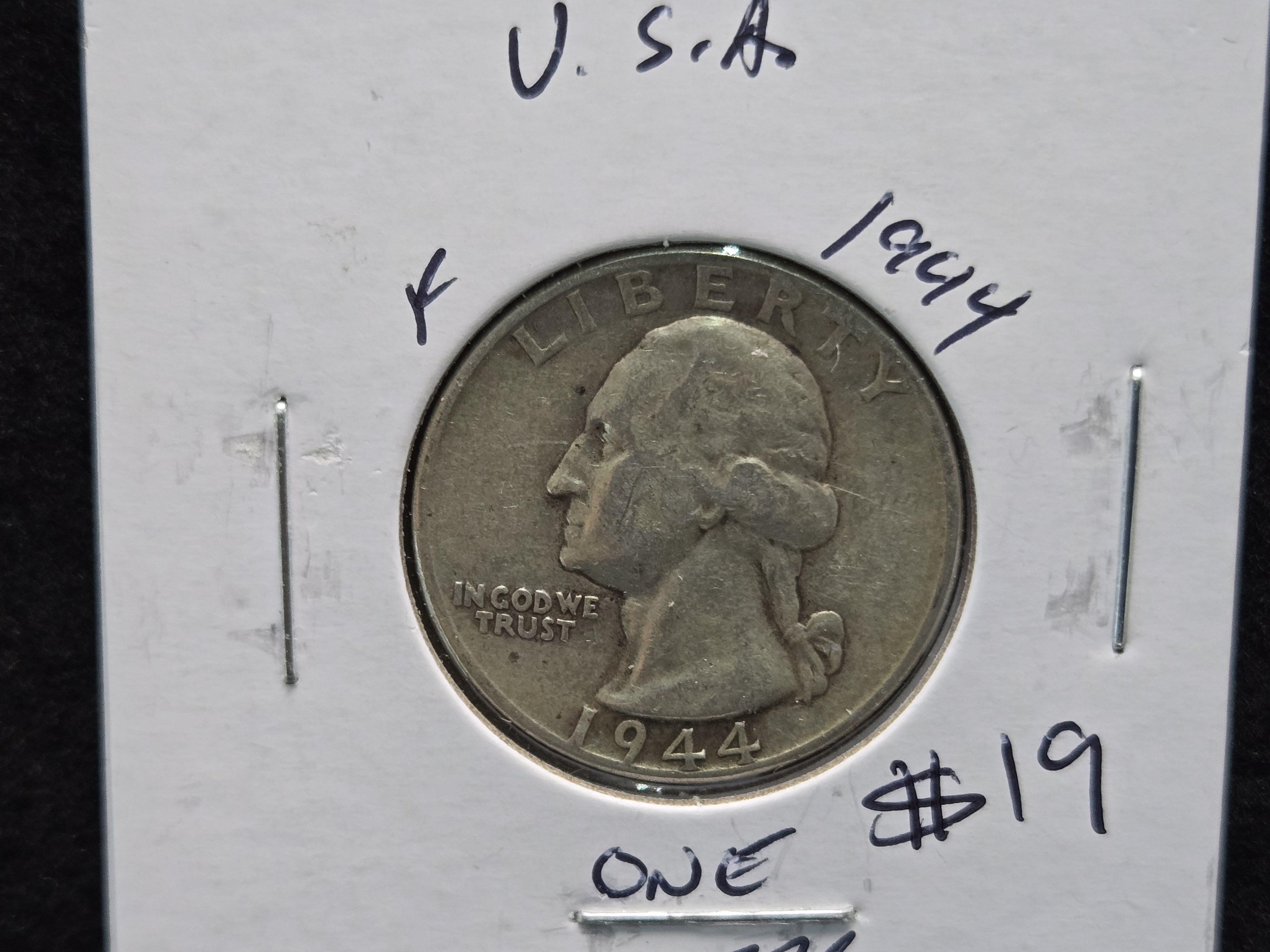 1944-P 90% Silver Washington Quarter