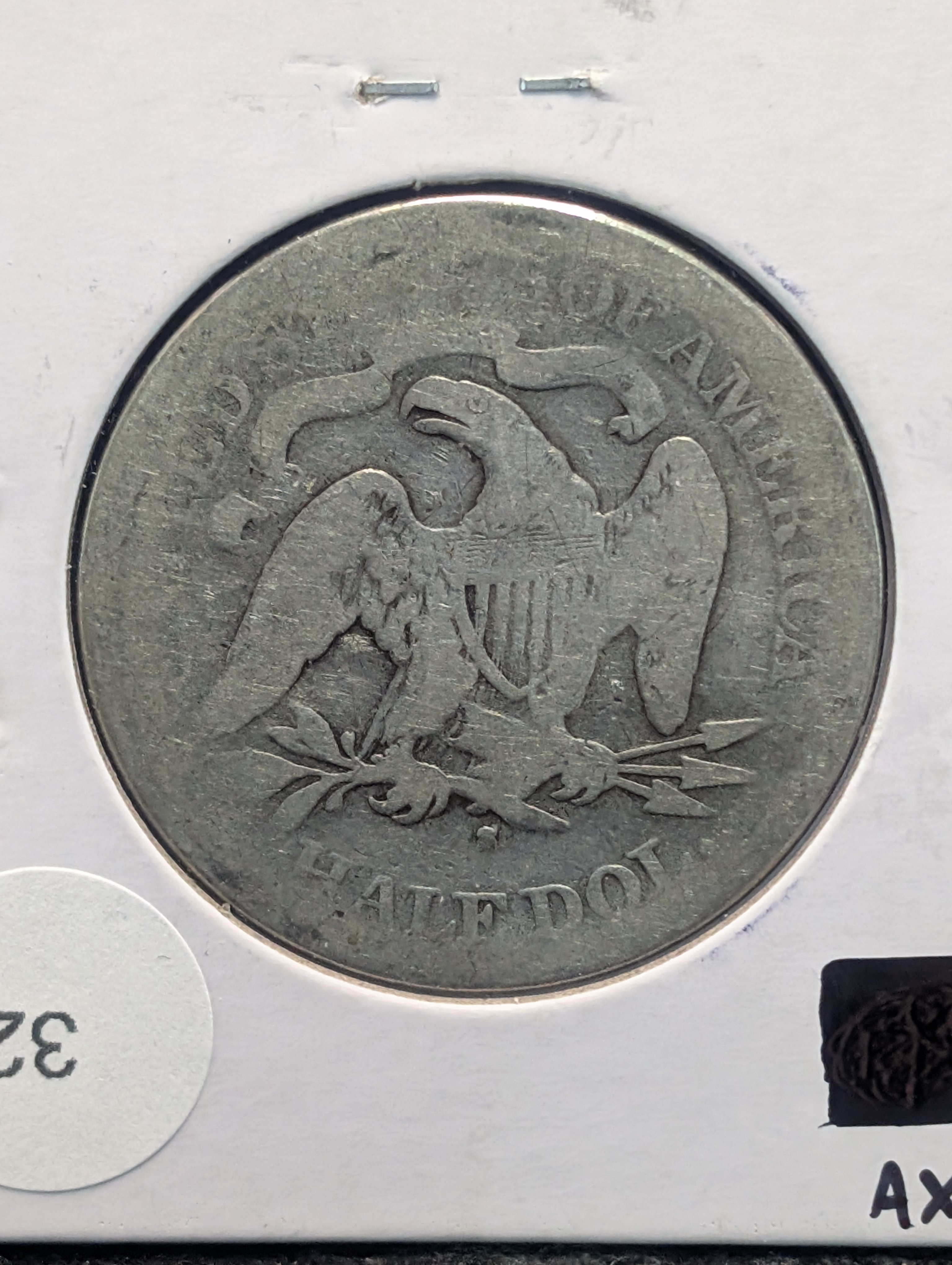 1876-S Variety V - 90% Silver Seated Liberty Half Dollar