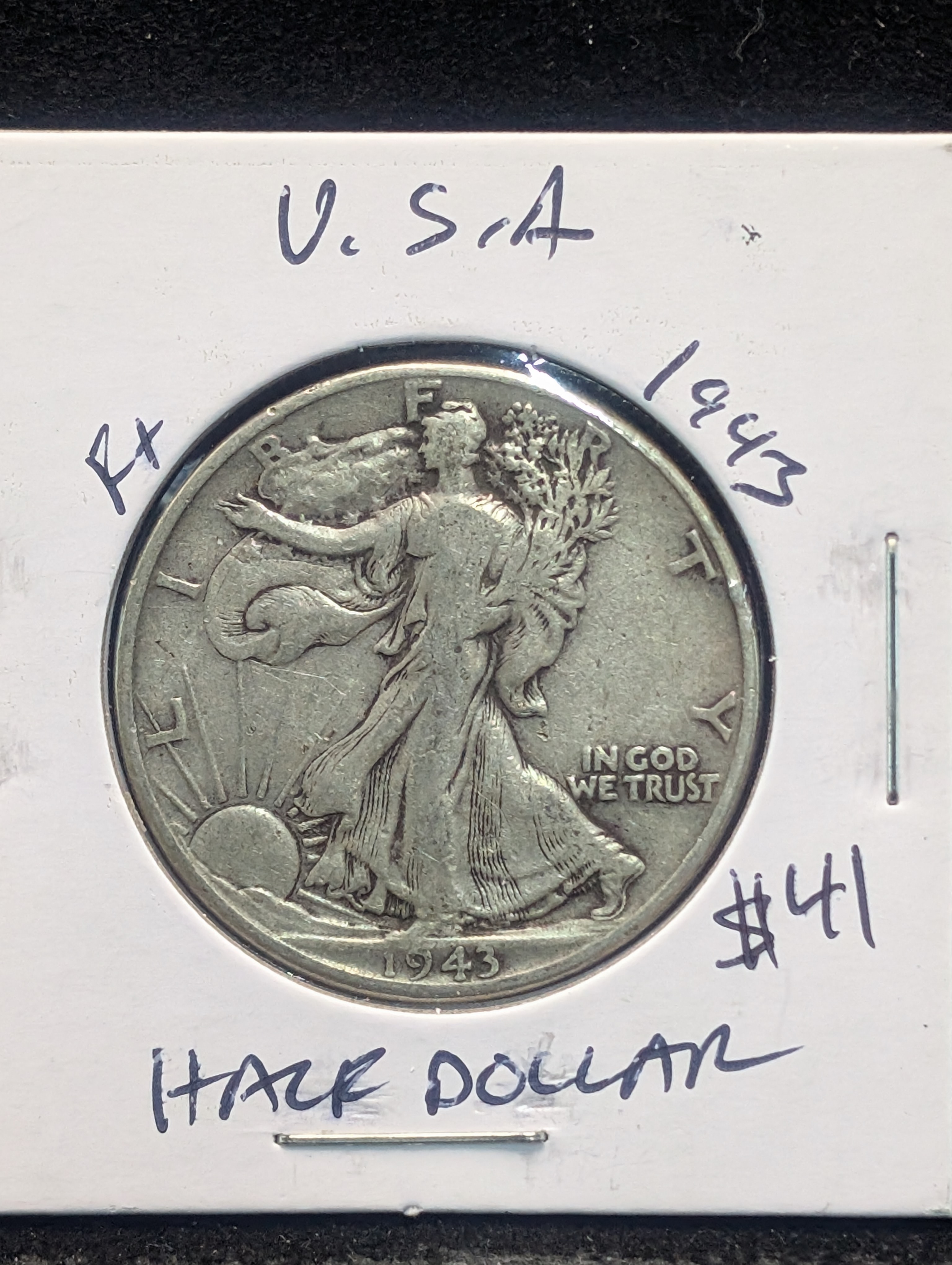 1943-P 90% Silver Walking Liberty Half Dollar - WWII Era!