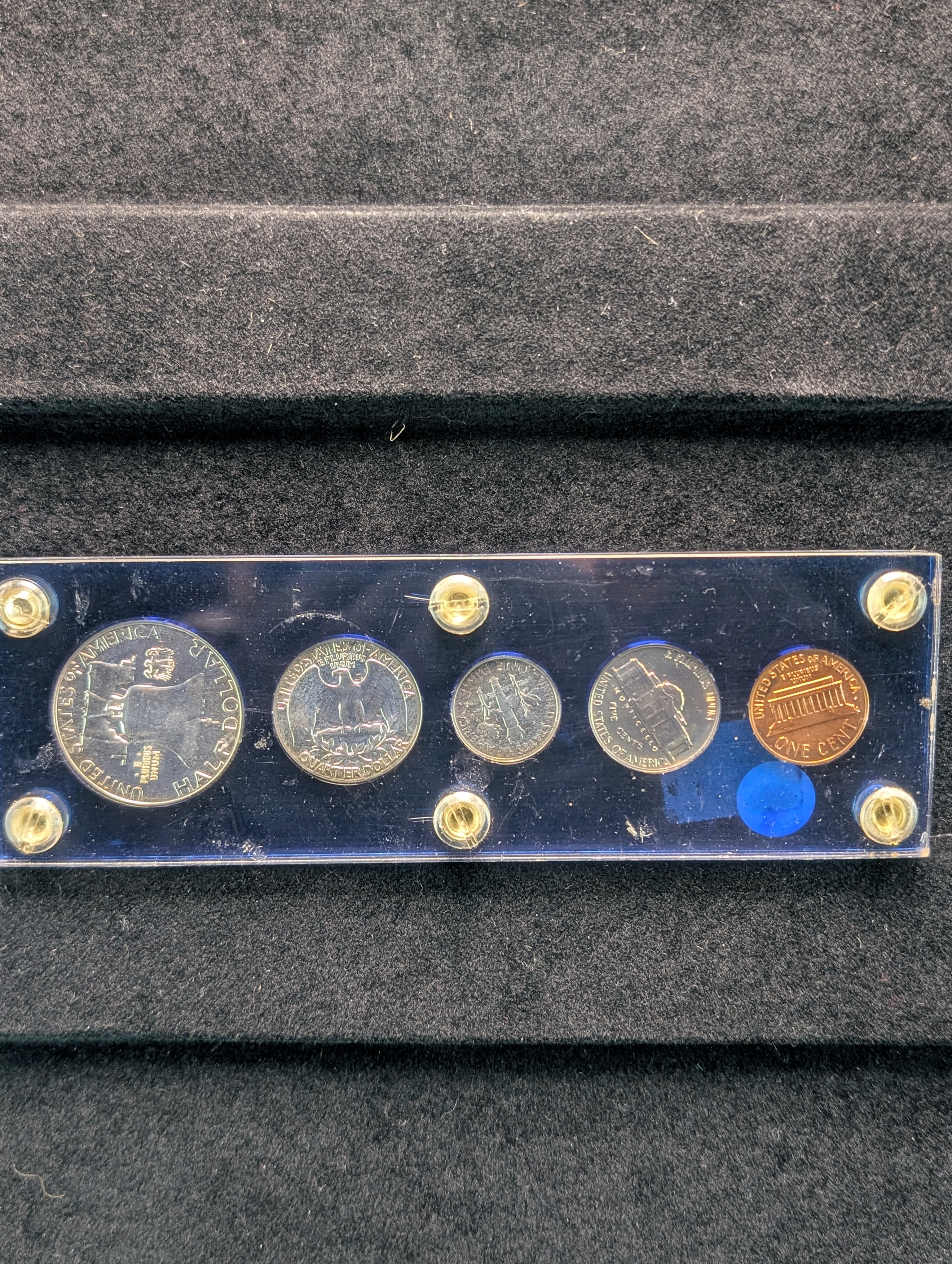 1961 U.S. Coin Year Set - Includes Three 90% Silver Coins, Franklin Half, Washington Quarter & Roosevelt Dime!