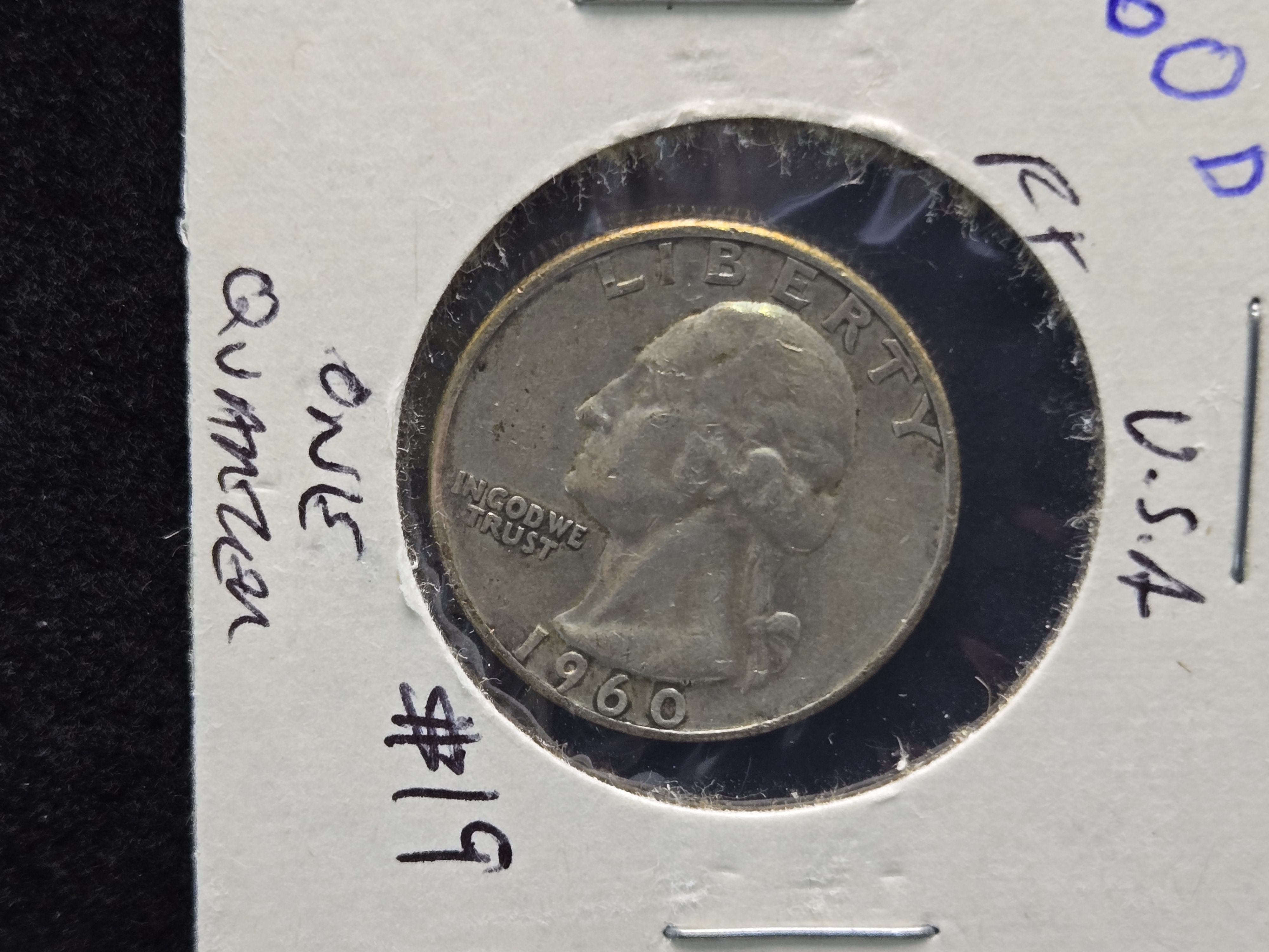1960-D 90% Silver Washington Quarter