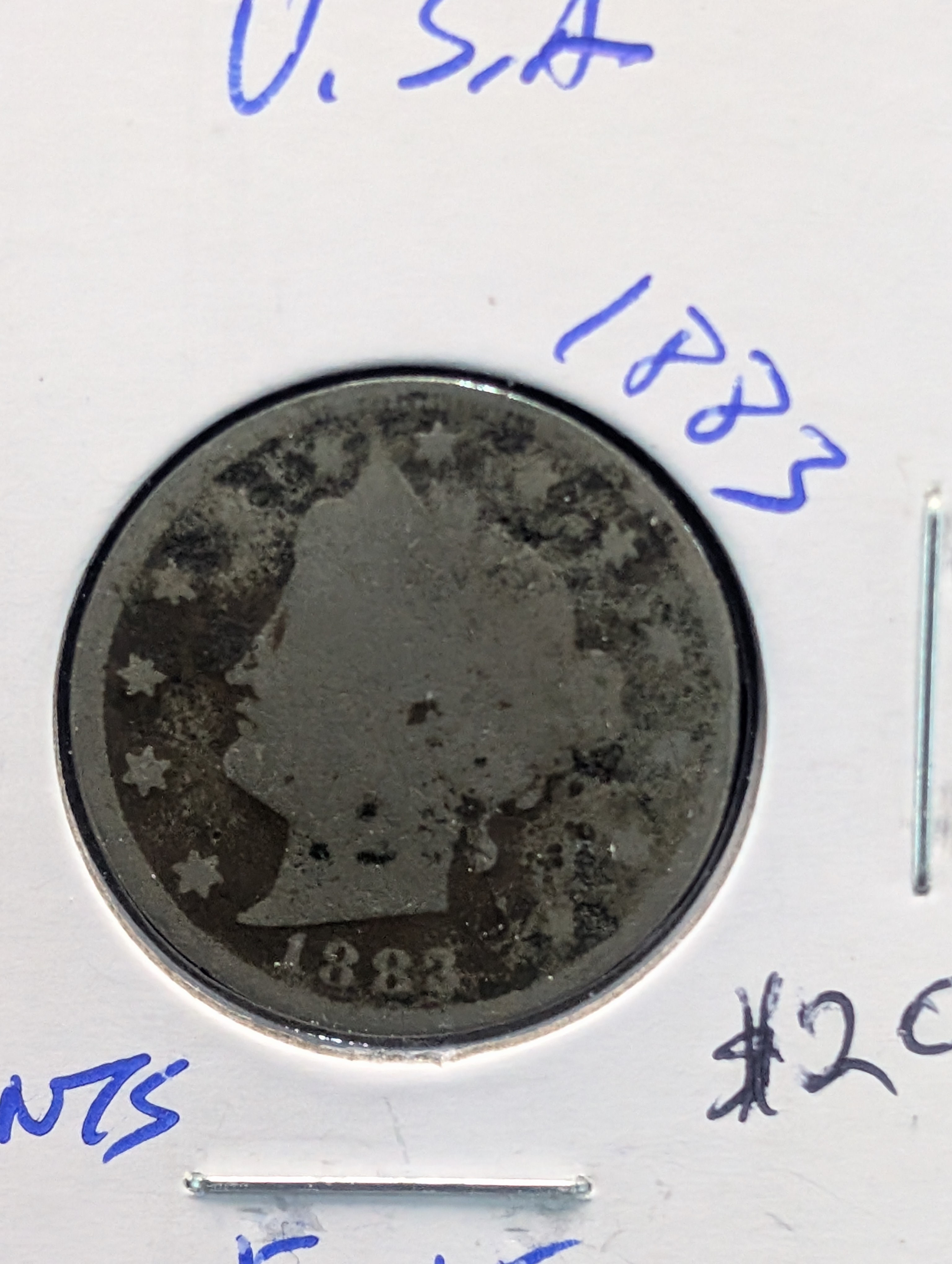 1883 w/Cents Liberty Head V Nickel - First Year! - Better Date!
