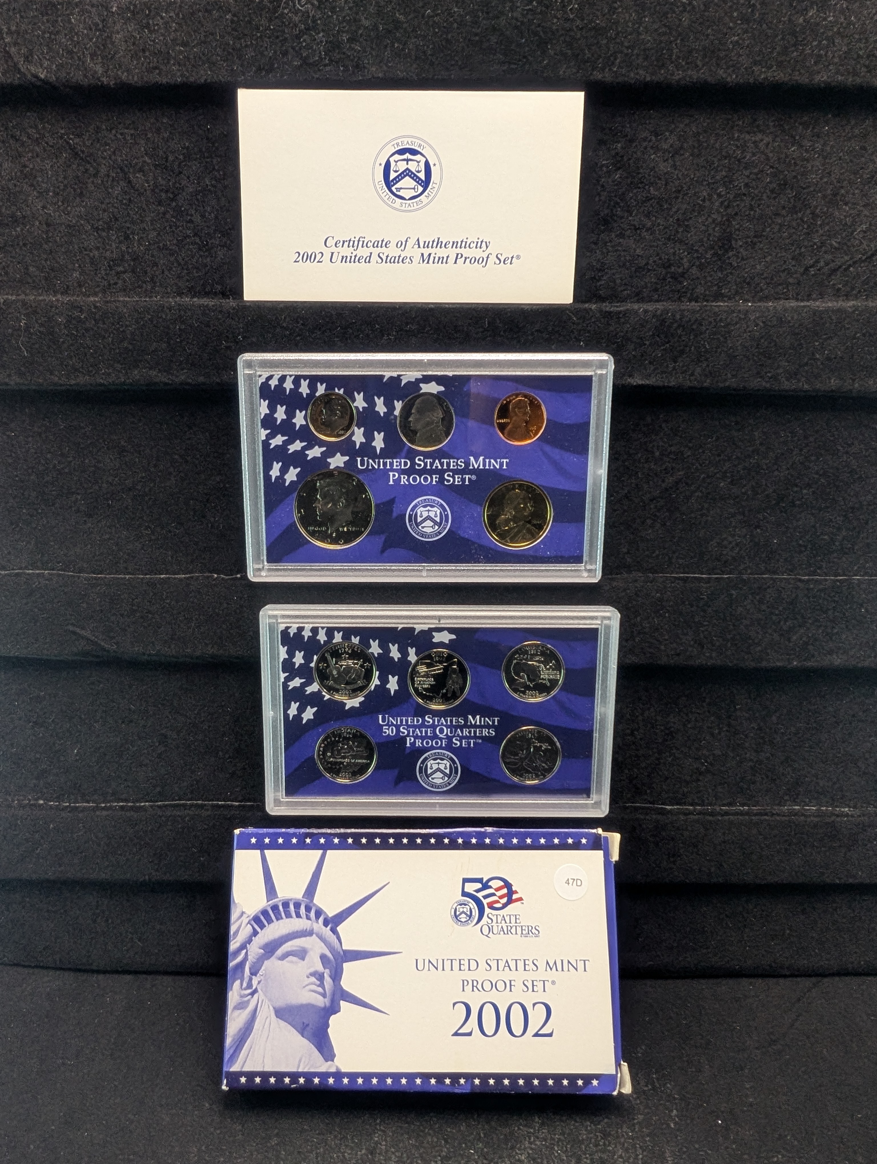 2002-S United States Mint Proof Set W/ State Quarters - (10 Coins)
