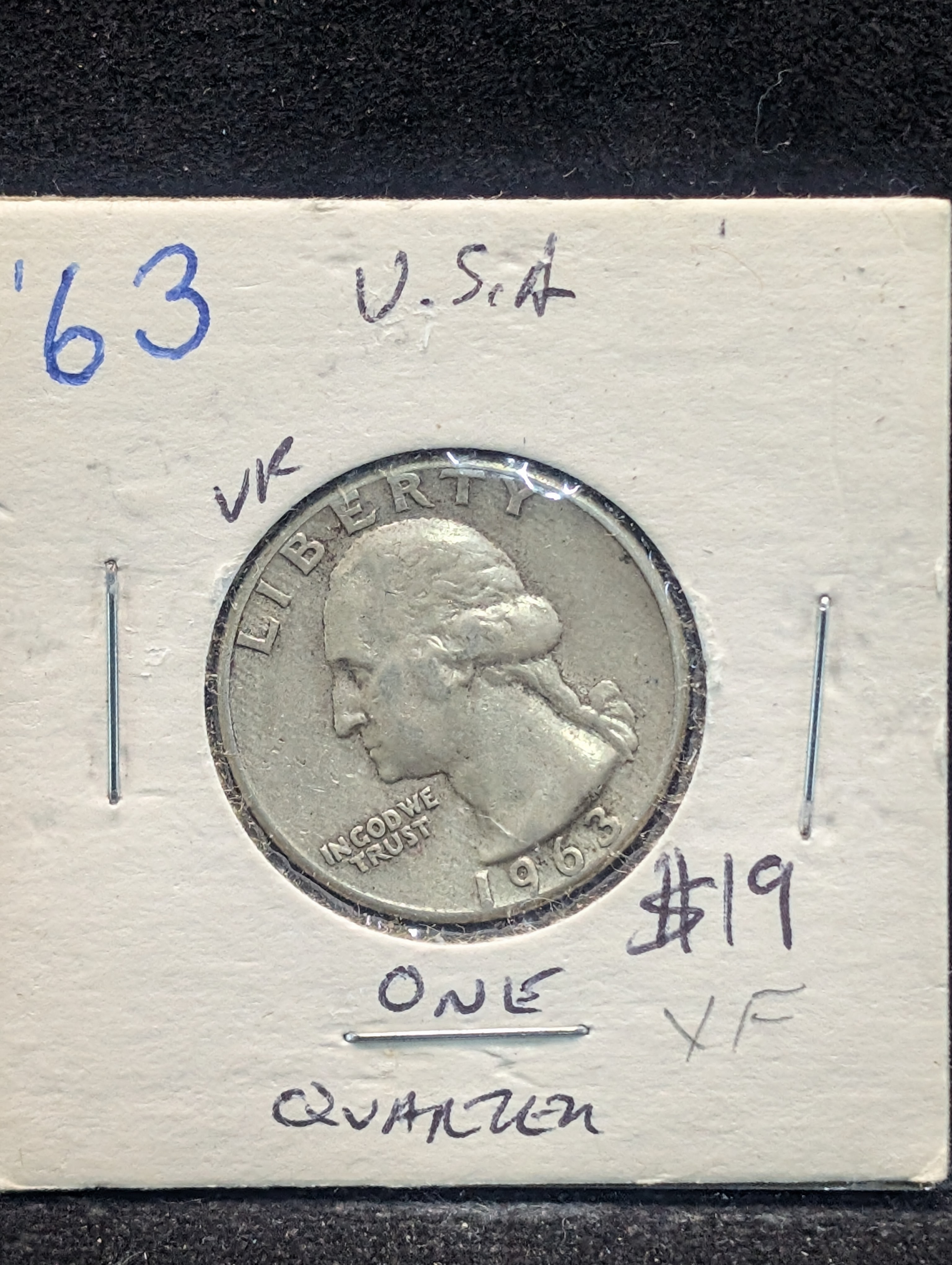 1963-P 90% Silver Washington Quarter