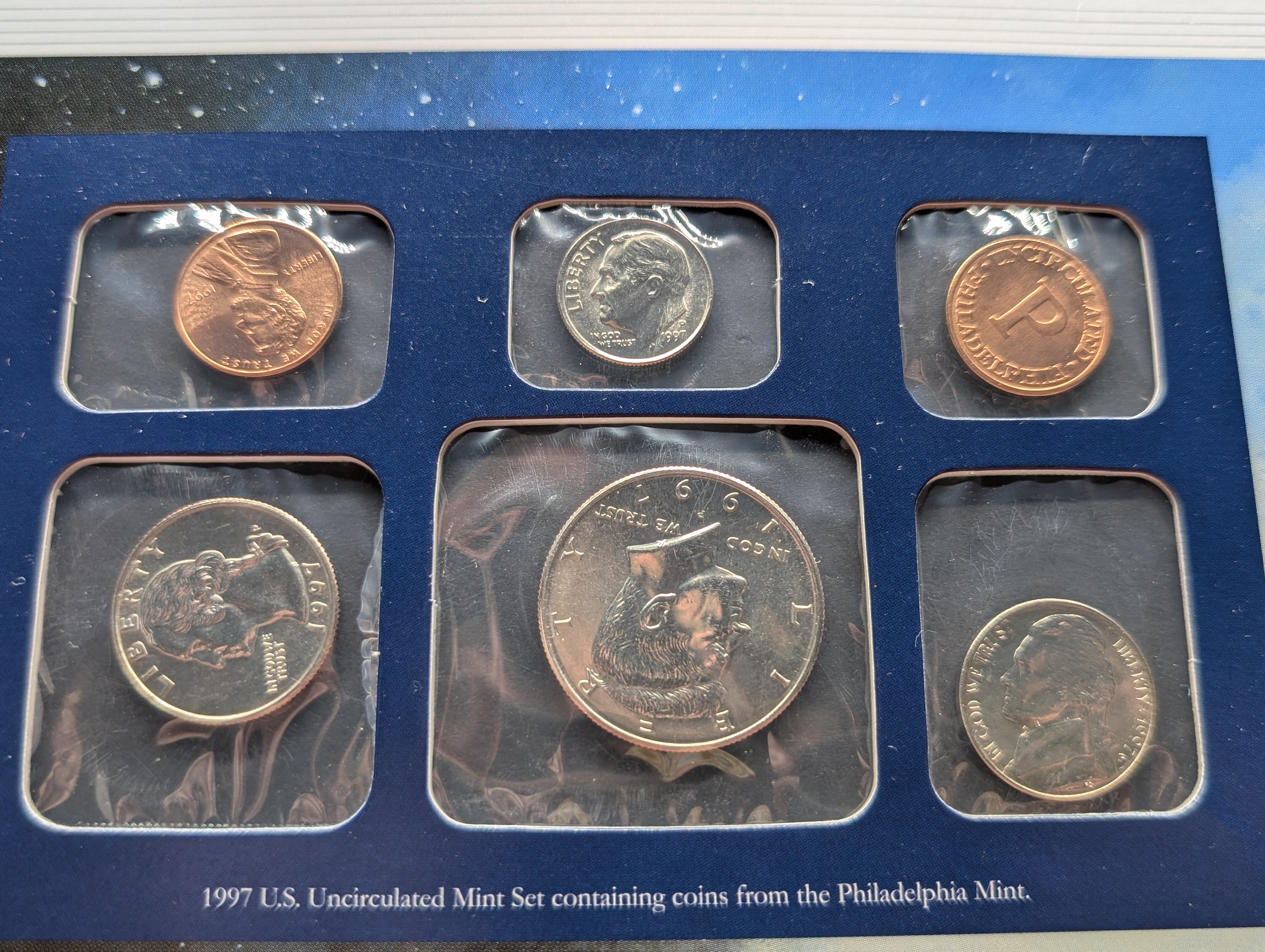 1997 P & D Uncirculated U.S. Postal Commemorative Society Coin & Stamp Panel