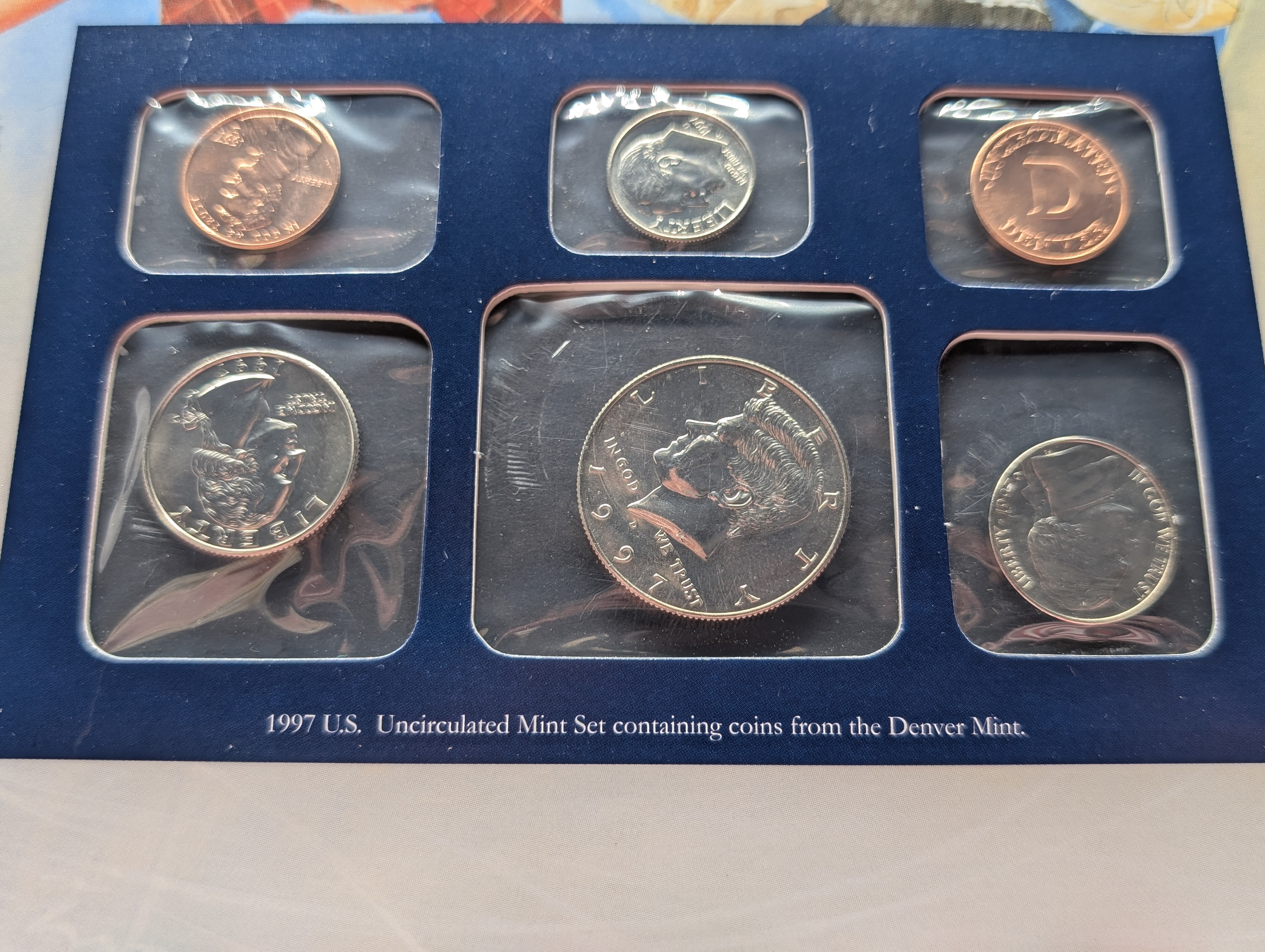 1997 P & D Uncirculated U.S. Postal Commemorative Society Coin & Stamp Panel