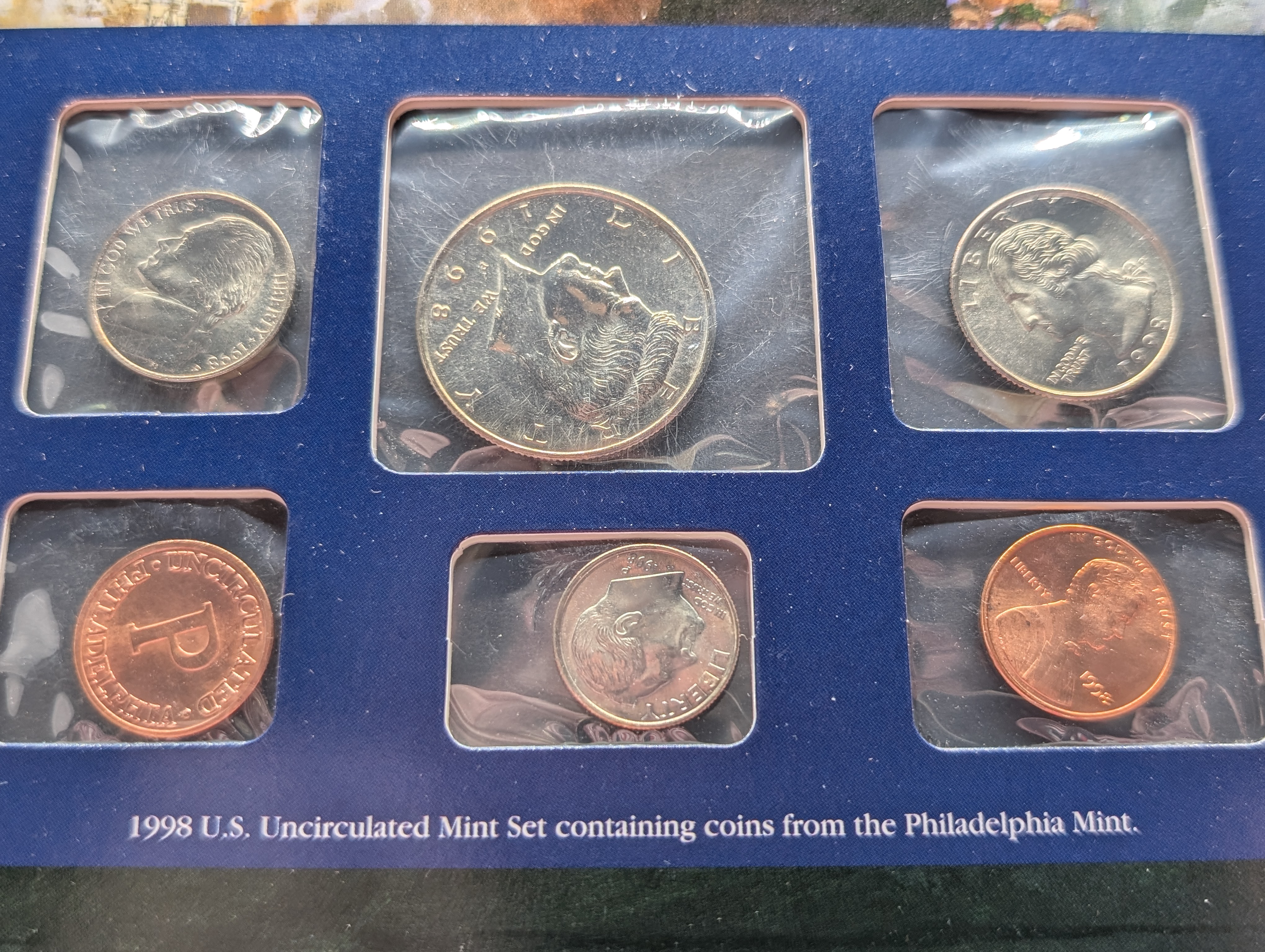 1998 P & D Uncirculated U.S. Postal Commemorative Society Coin & Stamp Panel