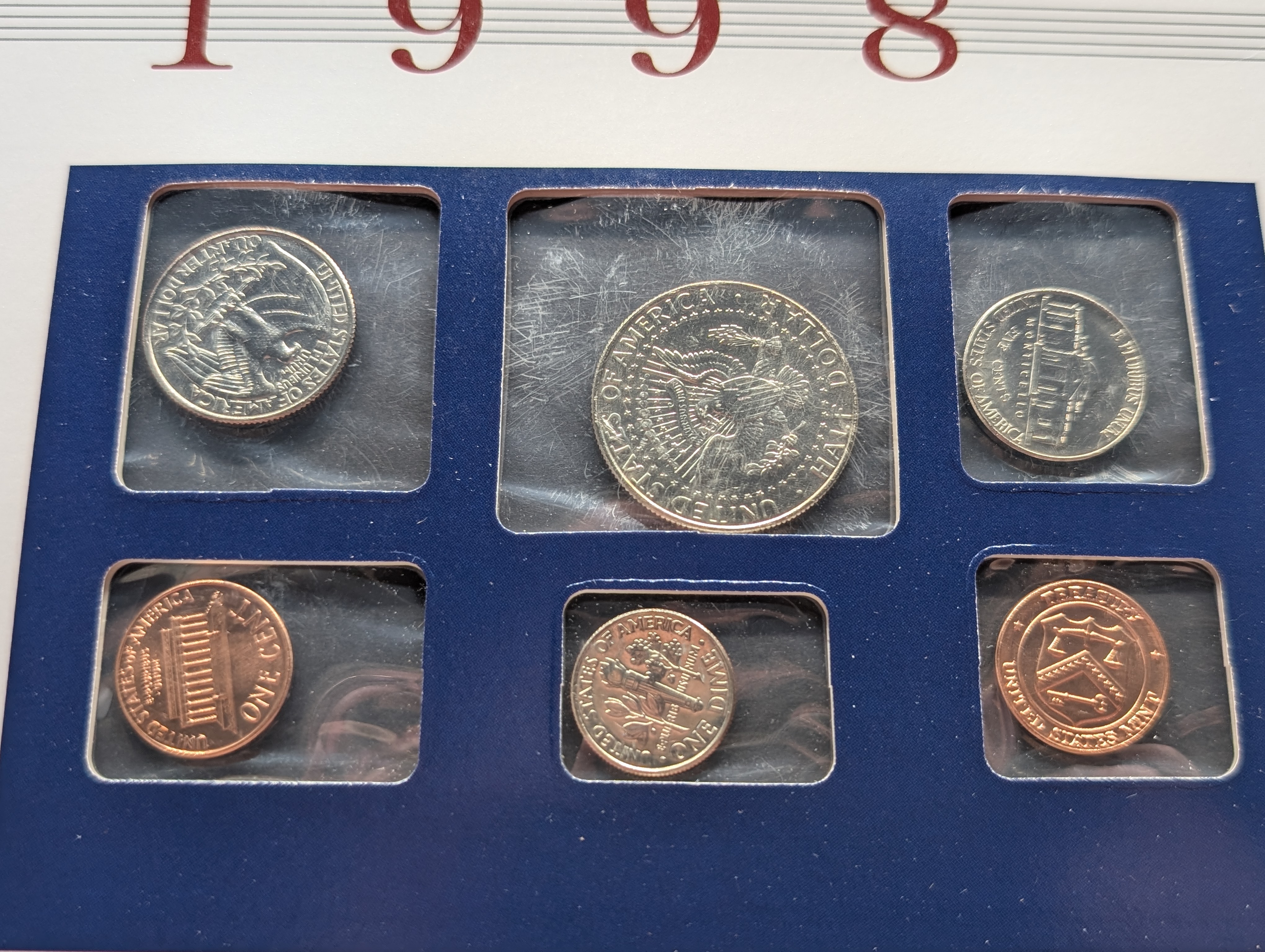 1998 P & D Uncirculated U.S. Postal Commemorative Society Coin & Stamp Panel