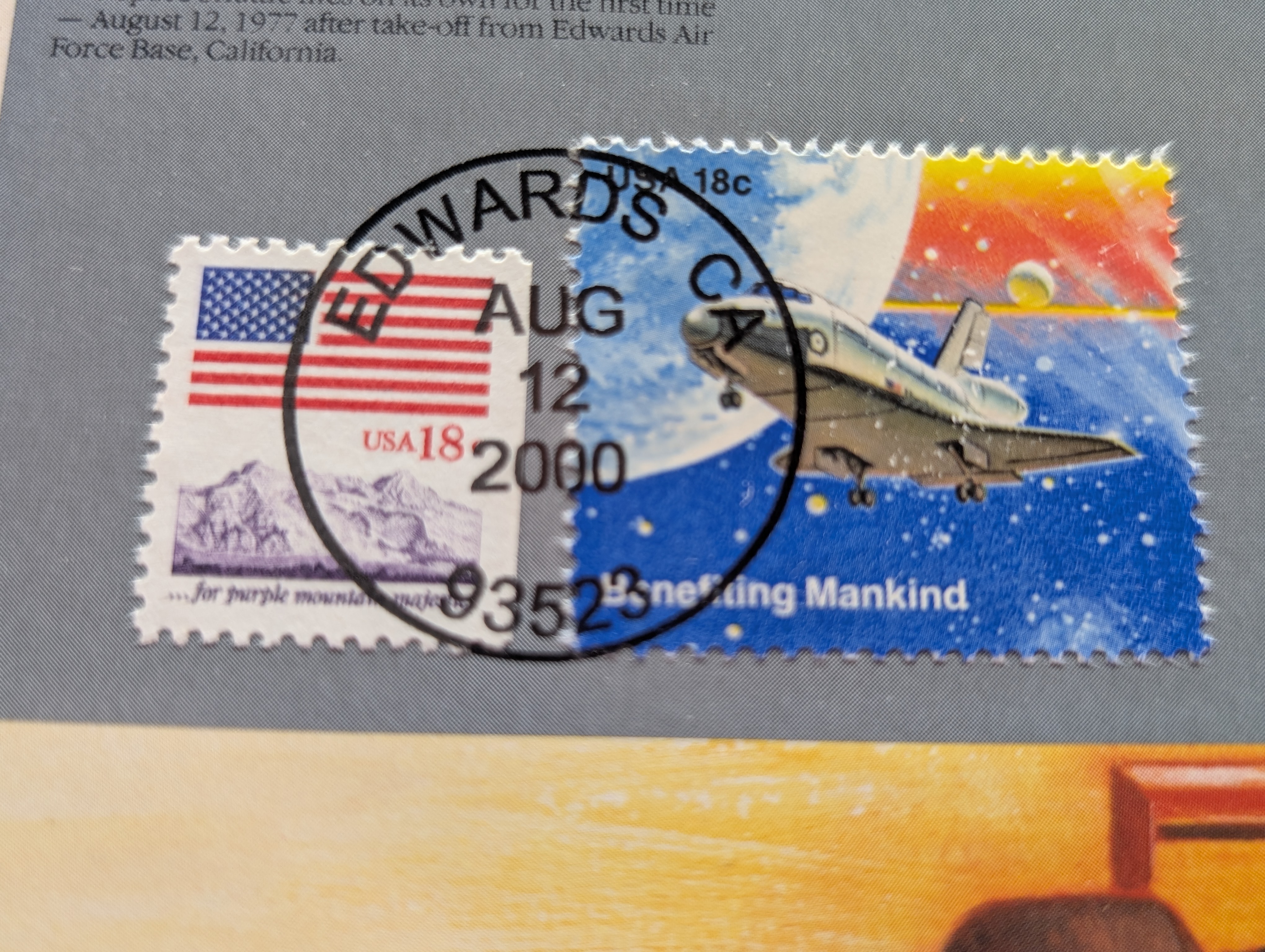 1977 P & D Uncirculated U.S. Postal Commemorative Society Coin & Stamp Panel