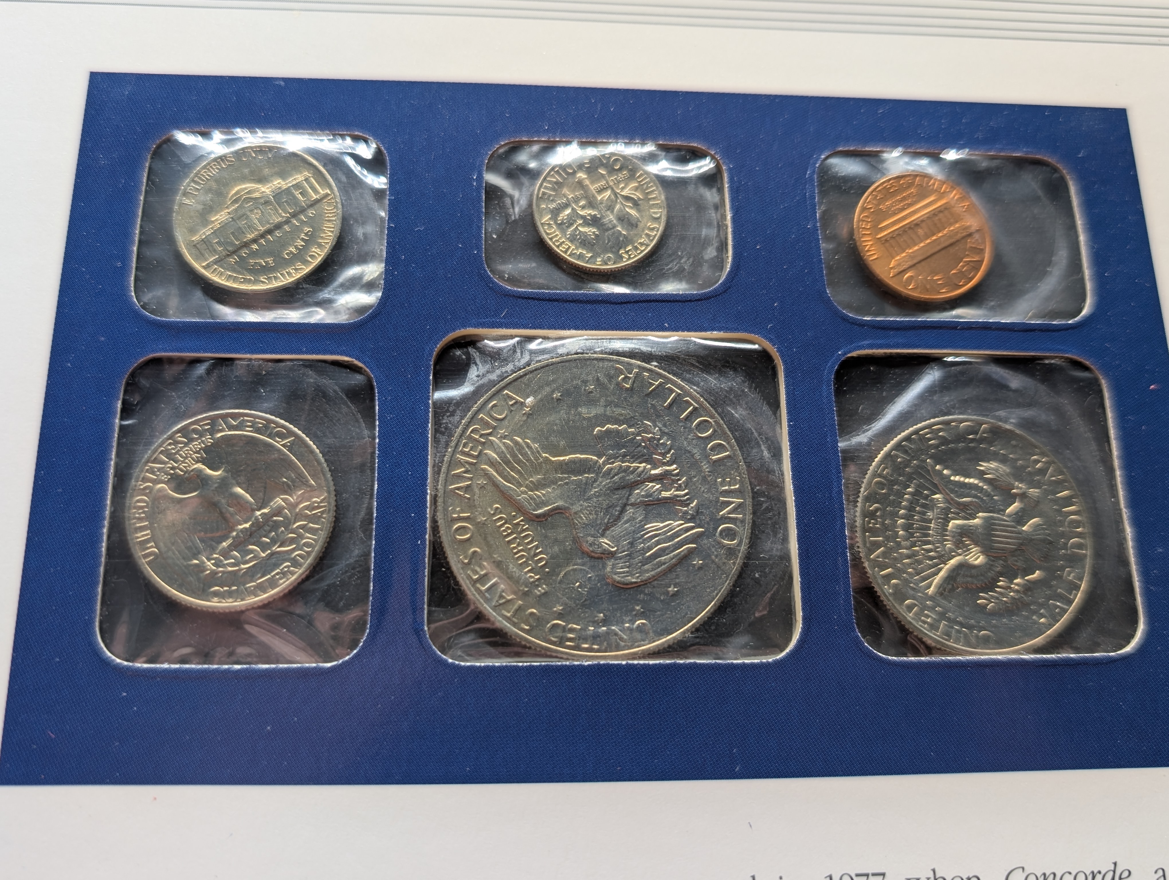 1977 P & D Uncirculated U.S. Postal Commemorative Society Coin & Stamp Panel