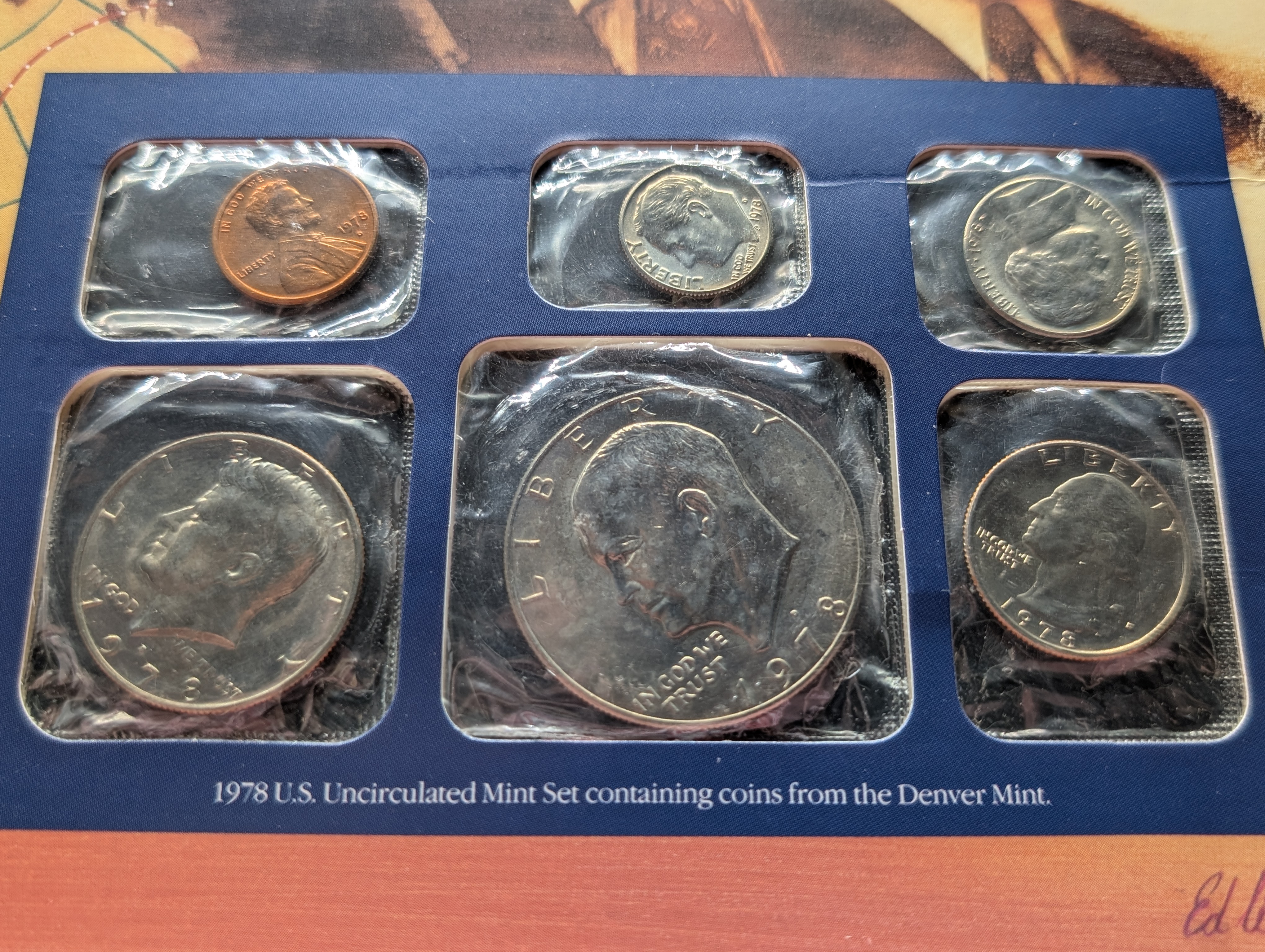 1978 P & D Uncirculated U.S. Postal Commemorative Society Coin & Stamp Panel