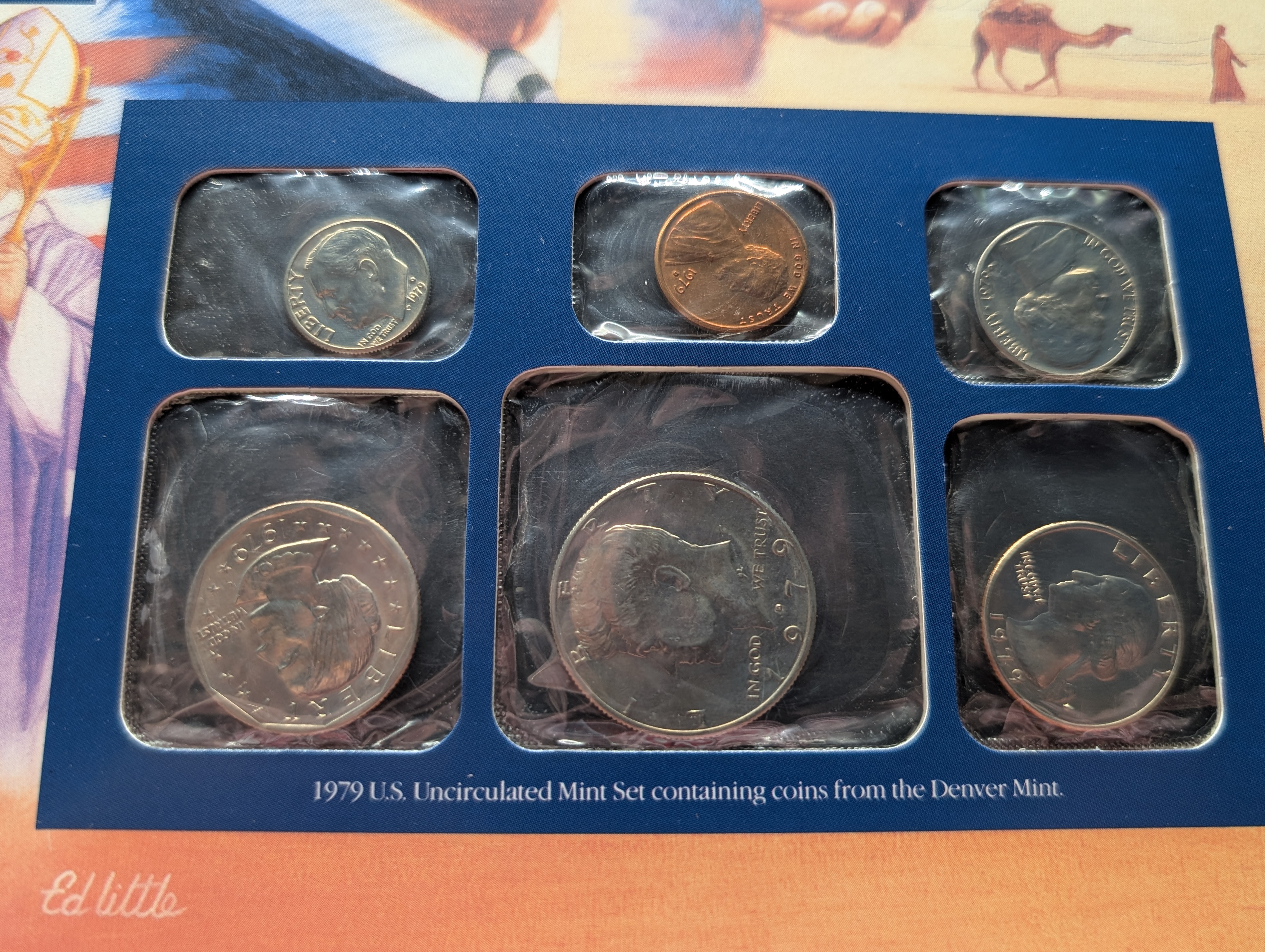 1979 P & D Uncirculated U.S. Postal Commemorative Society Coin & Stamp Panel