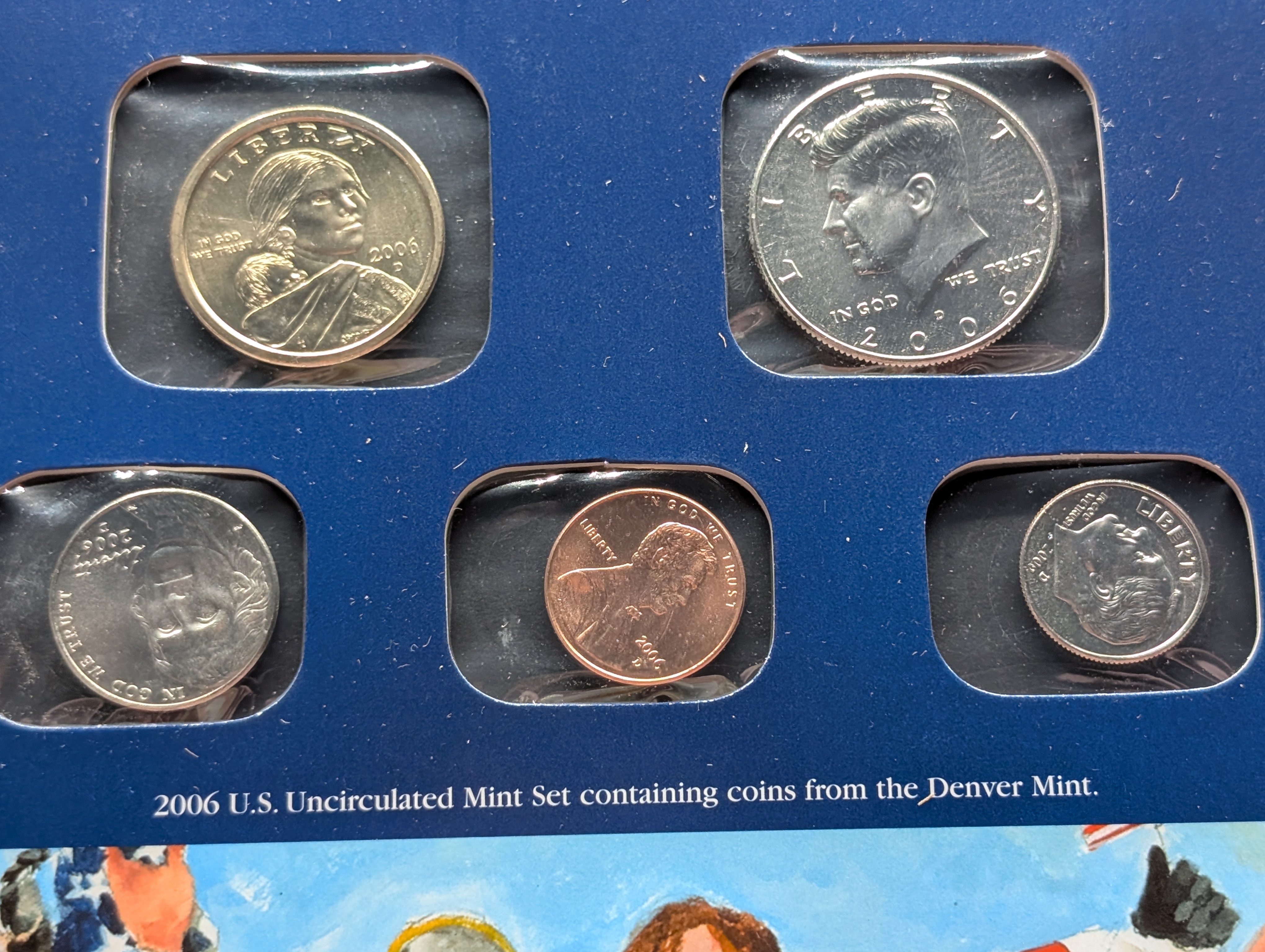 Partial 2006 P & D Uncirculated U.S. Postal Commemorative Society Coin & Stamp Panel "No Quarters"