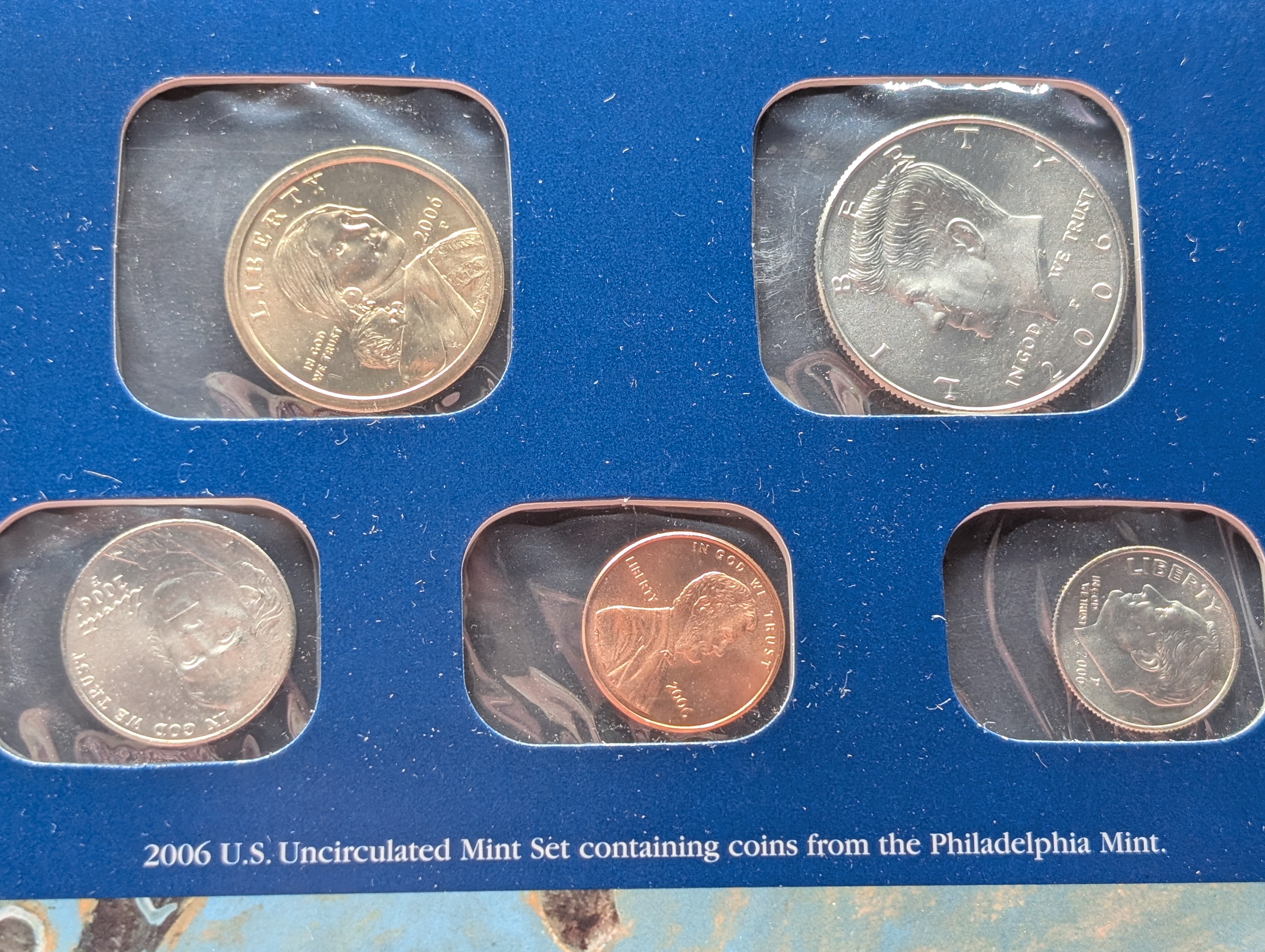 Partial 2006 P & D Uncirculated U.S. Postal Commemorative Society Coin & Stamp Panel "No Quarters"