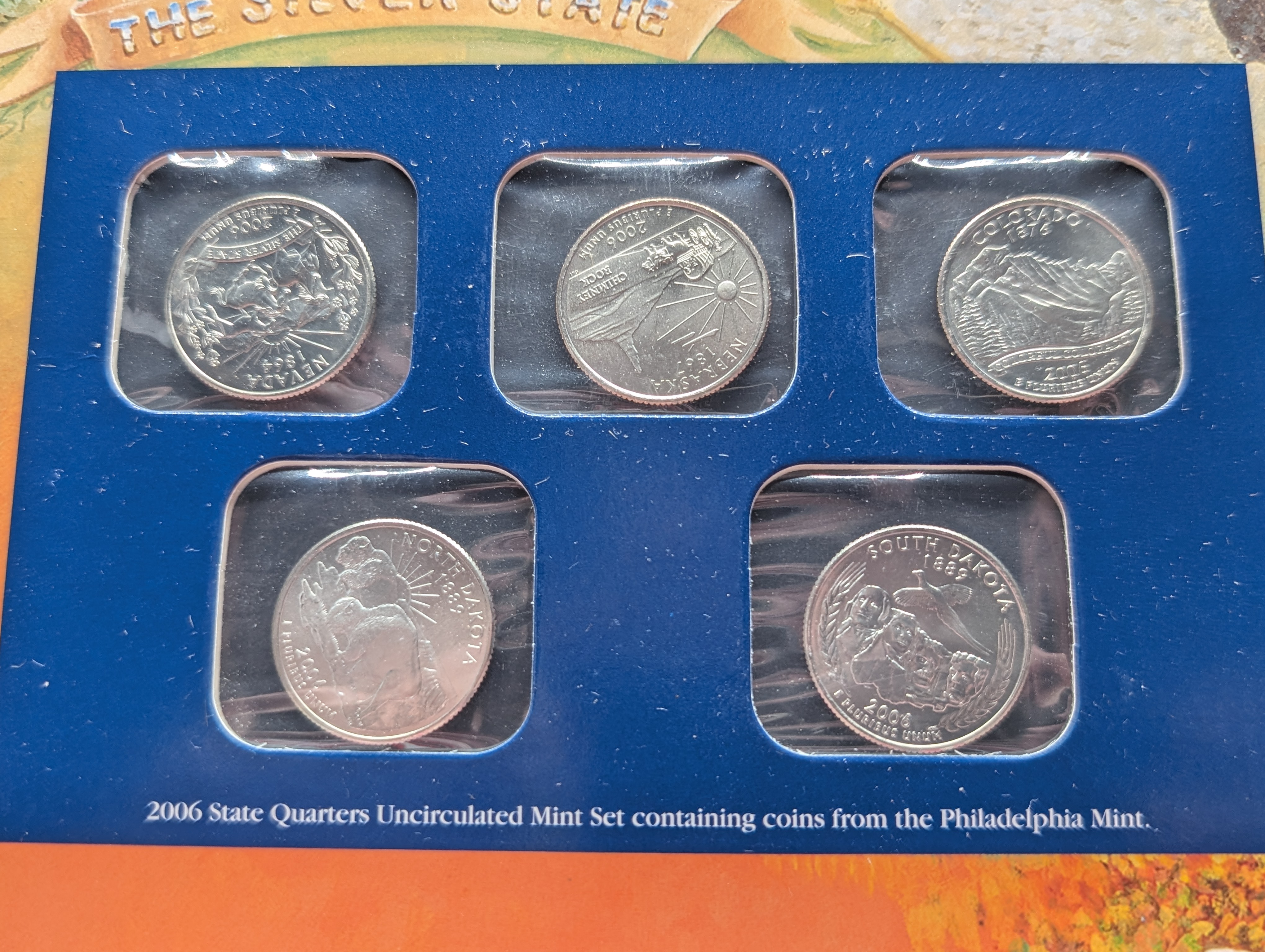 2006 P & D Uncirculated U.S. State Quarters "ONLY" Postal Commemorative Society Coin & Stamp Panel