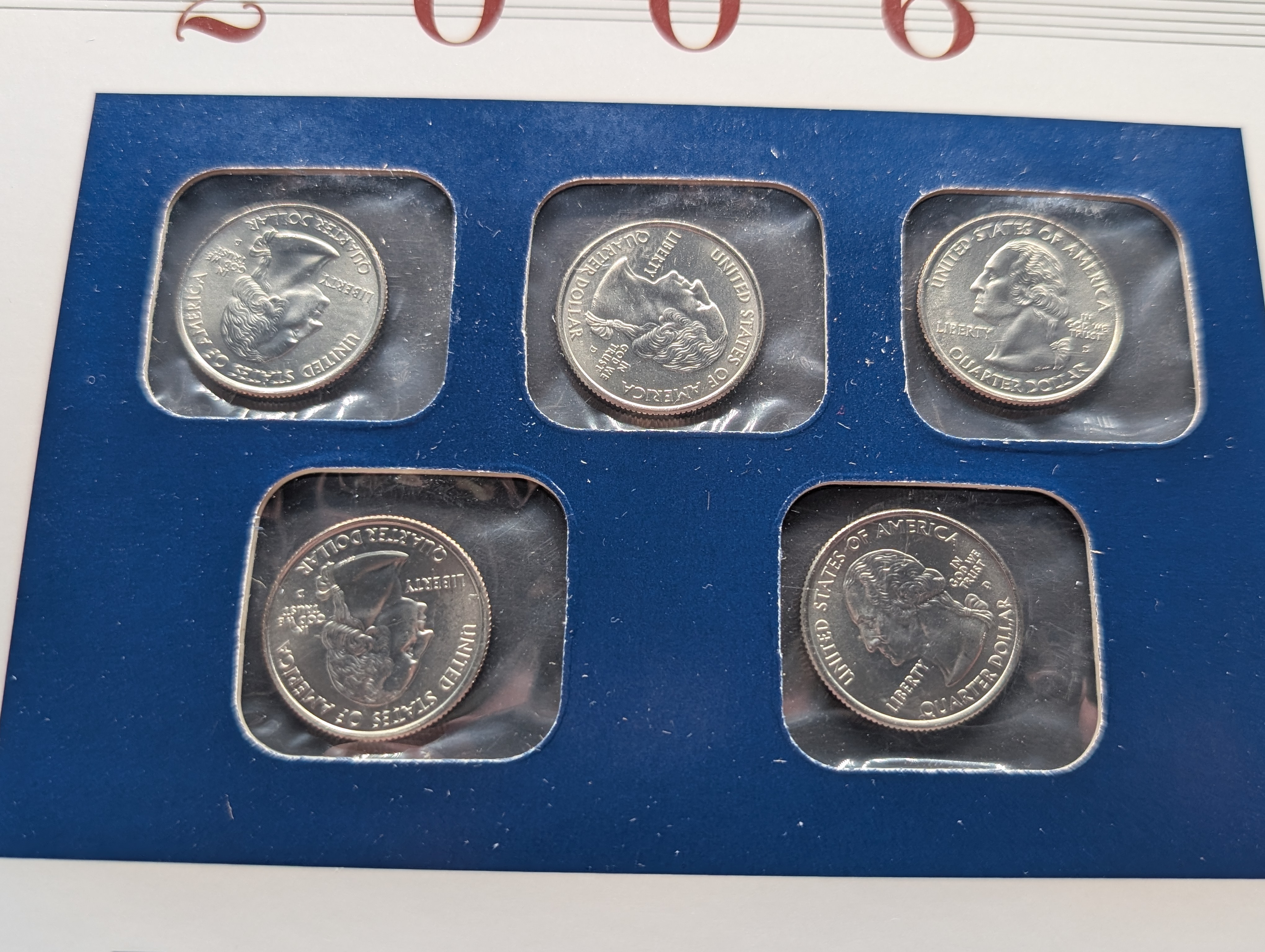 2006 P & D Uncirculated U.S. State Quarters "ONLY" Postal Commemorative Society Coin & Stamp Panel