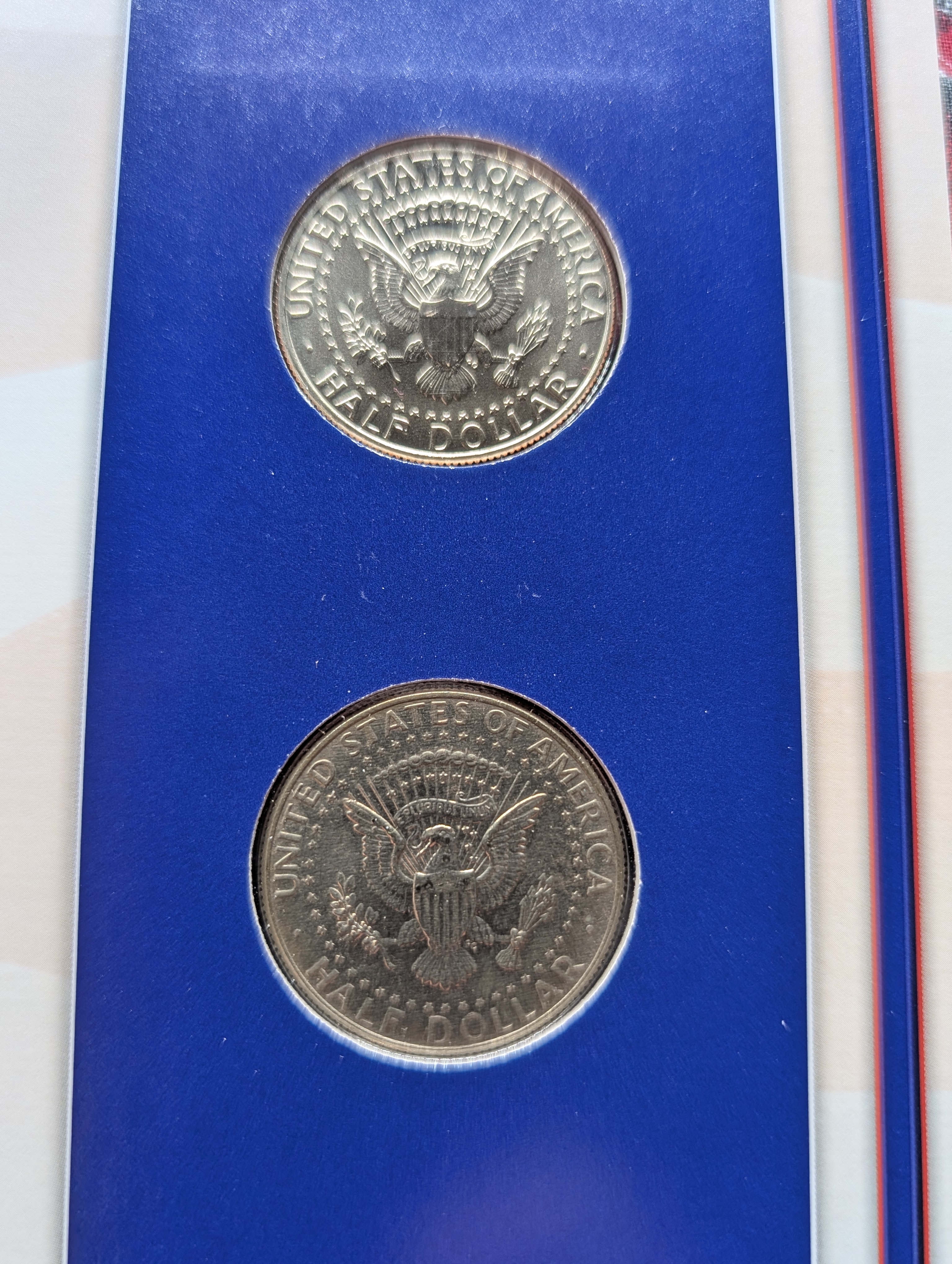 2005 P & D Kennedy Half Dollars Collectible Set By The Postal Commemorative Society