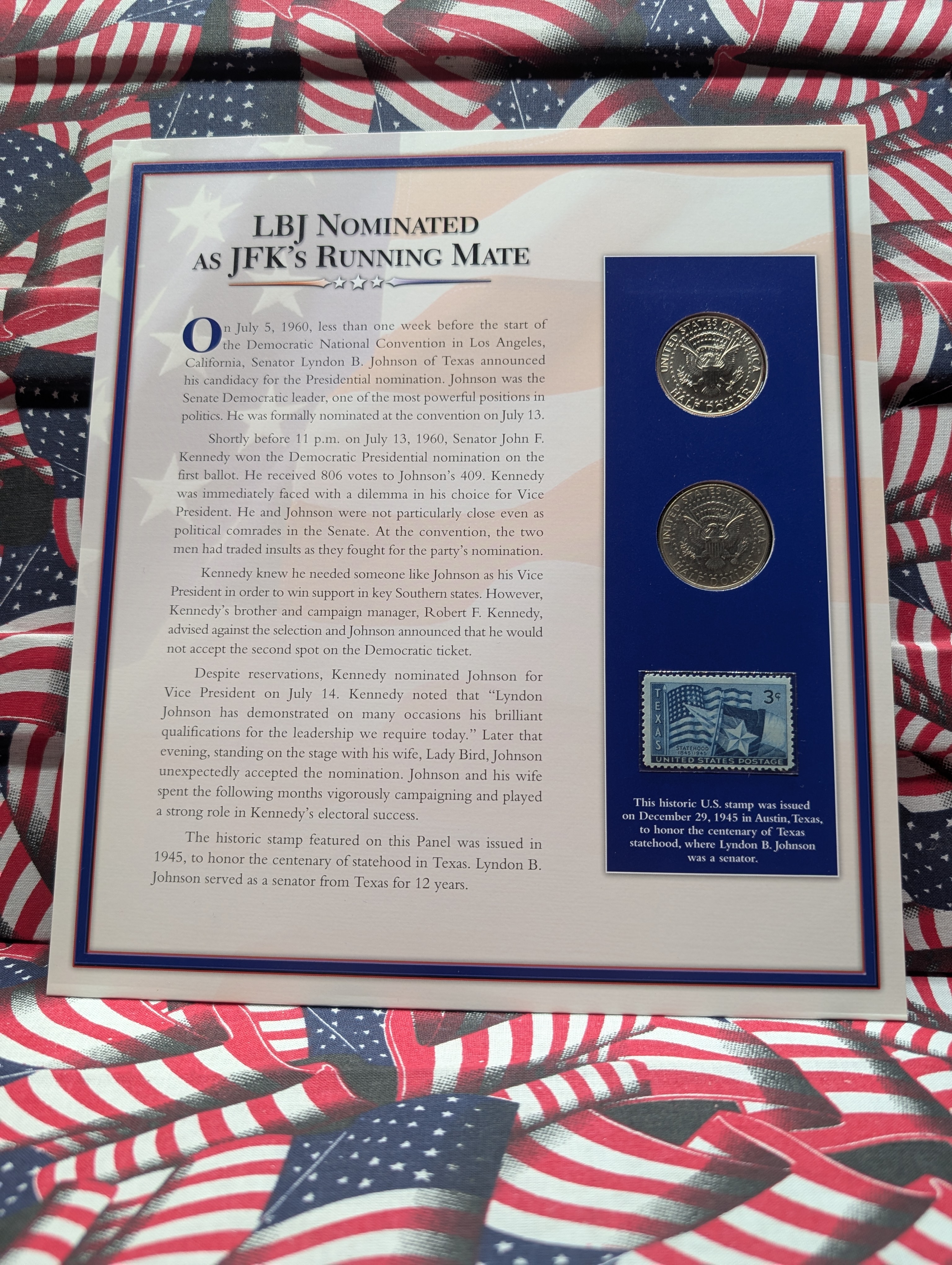 2005 P & D Kennedy Half Dollars Collectible Set By The Postal Commemorative Society