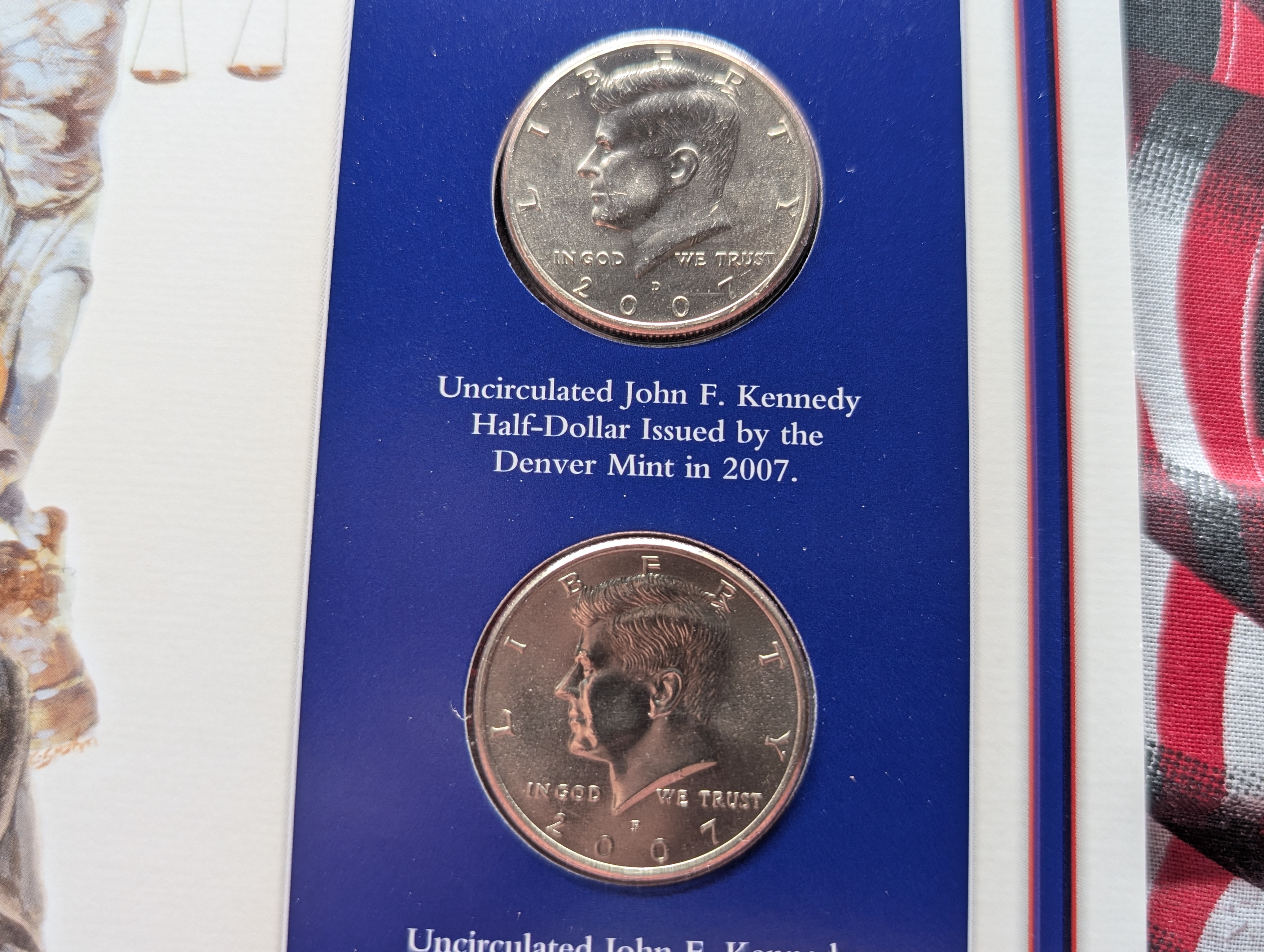 2007 P & D Kennedy Half Dollars Collectible Set By The Postal Commemorative Society