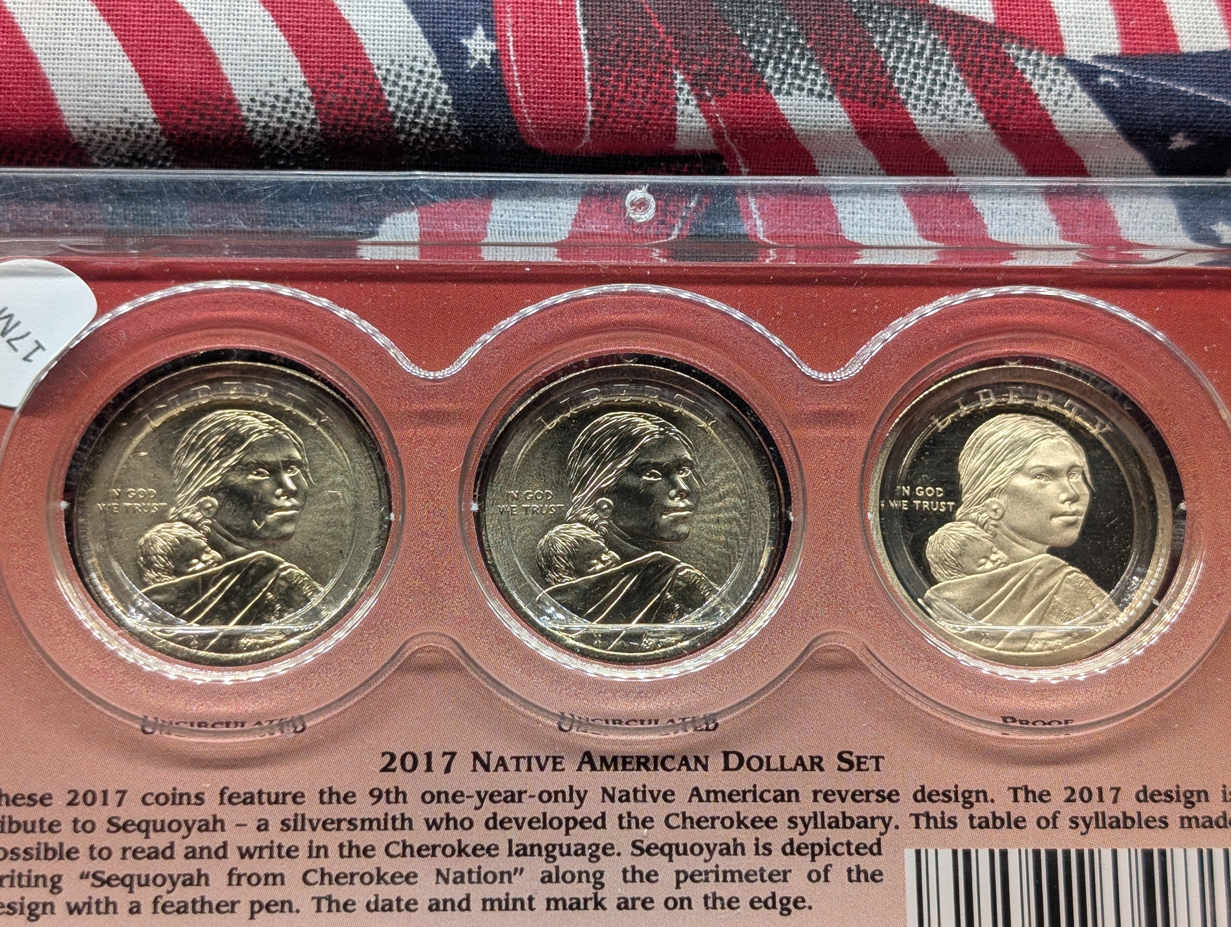 2017 P, D, & S - Sequoyah Native American Dollar Set
