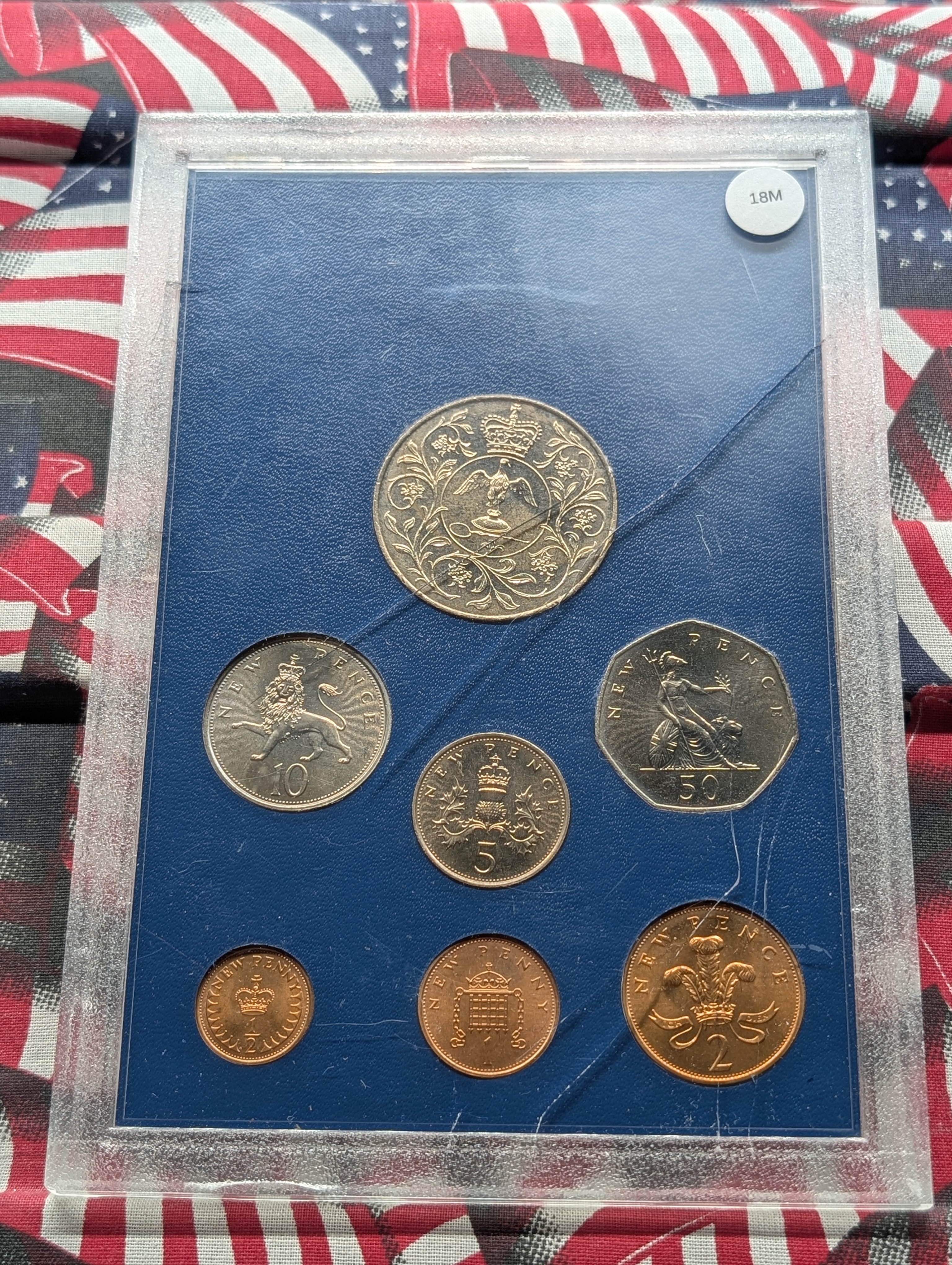 1952-1977 British Silver Jubilee Set, Case Is Cracked, Seven Coin Set.