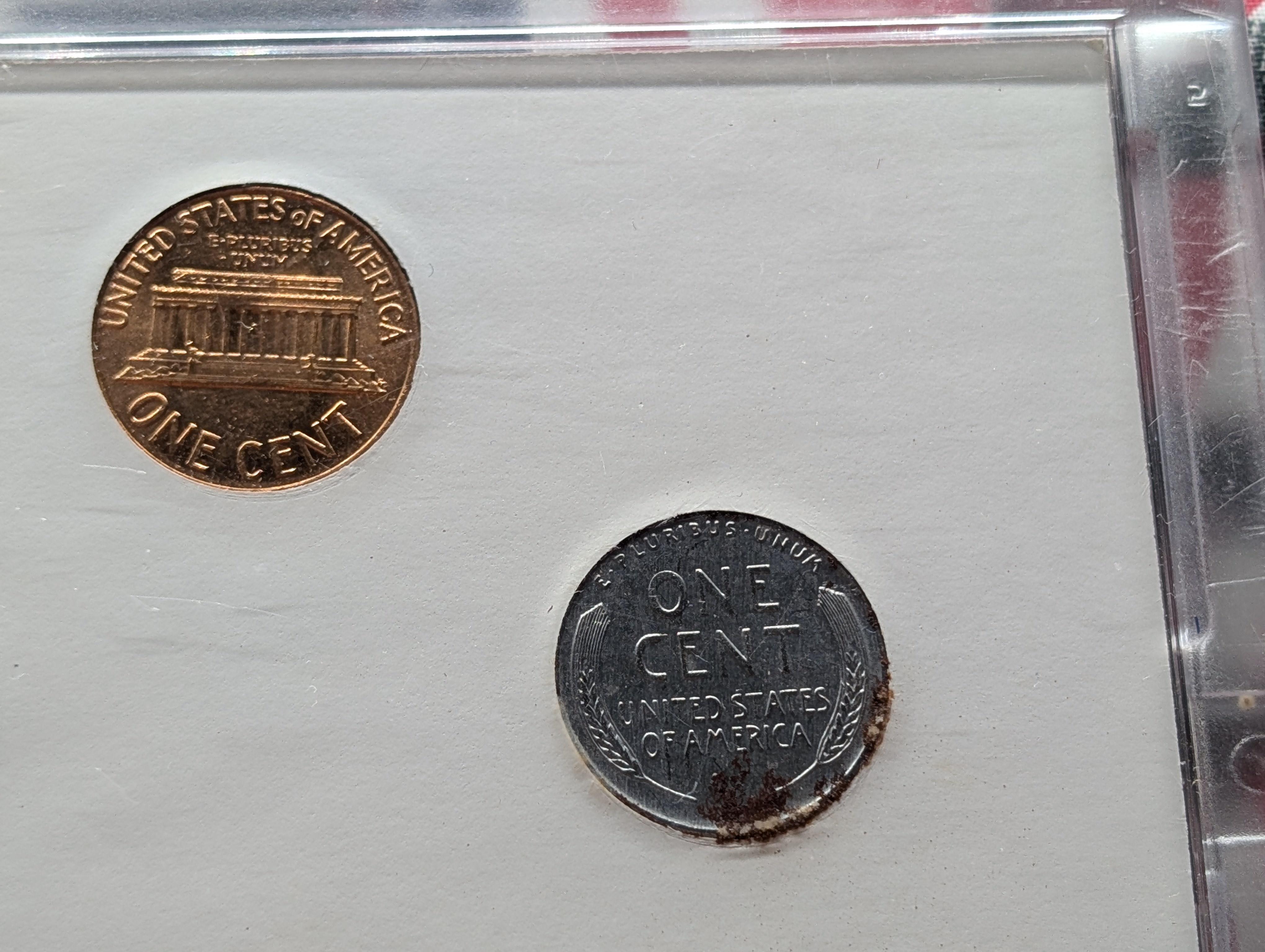 Historical One Cent Collection - Includes a Indian Head Cent, Steel Lincoln Wheat Cent, Copper Wheat Cent & Memorial Cent & Zinc Cent