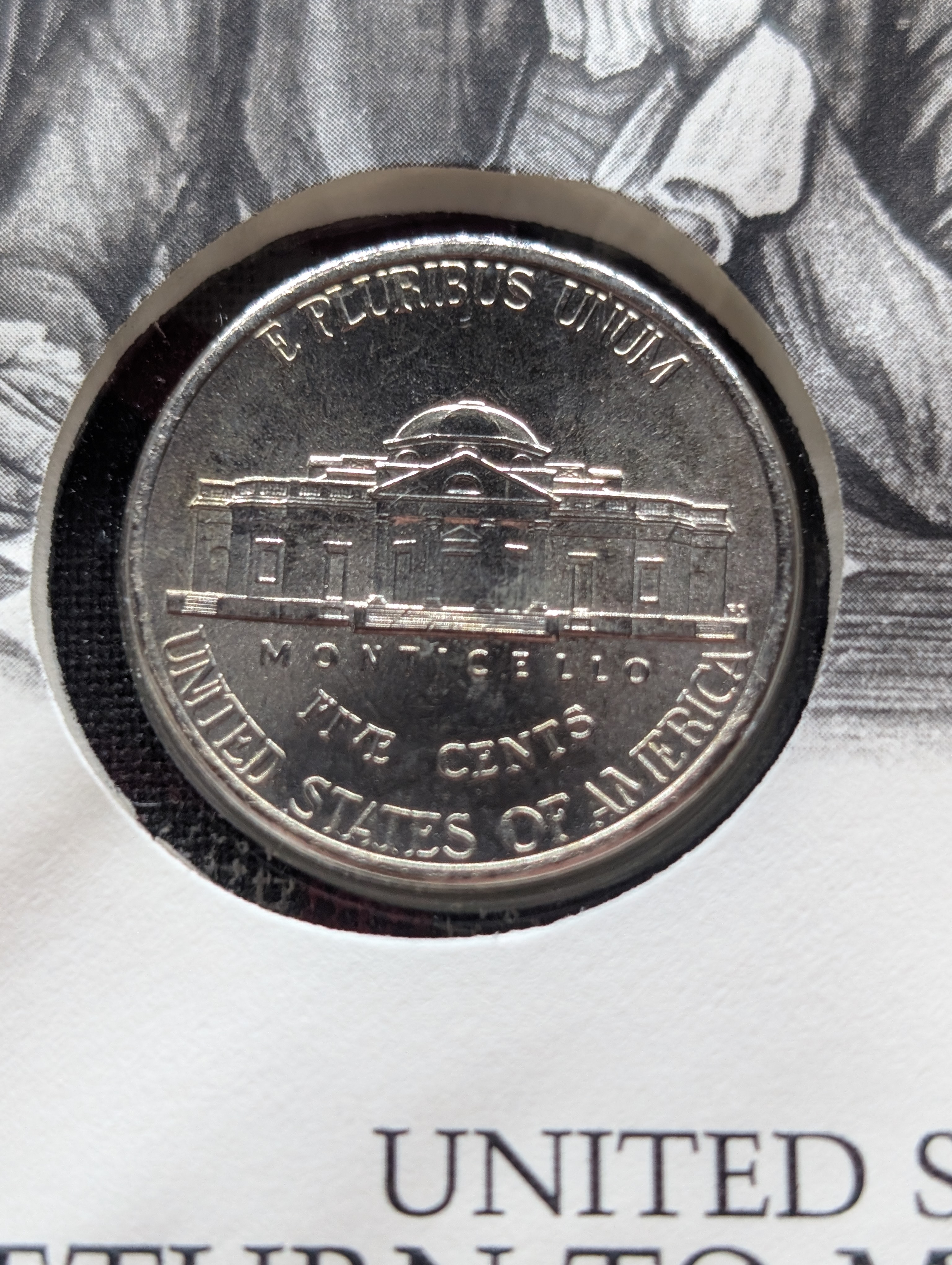 2006-P Jefferson Nickel With First Day Cachet
