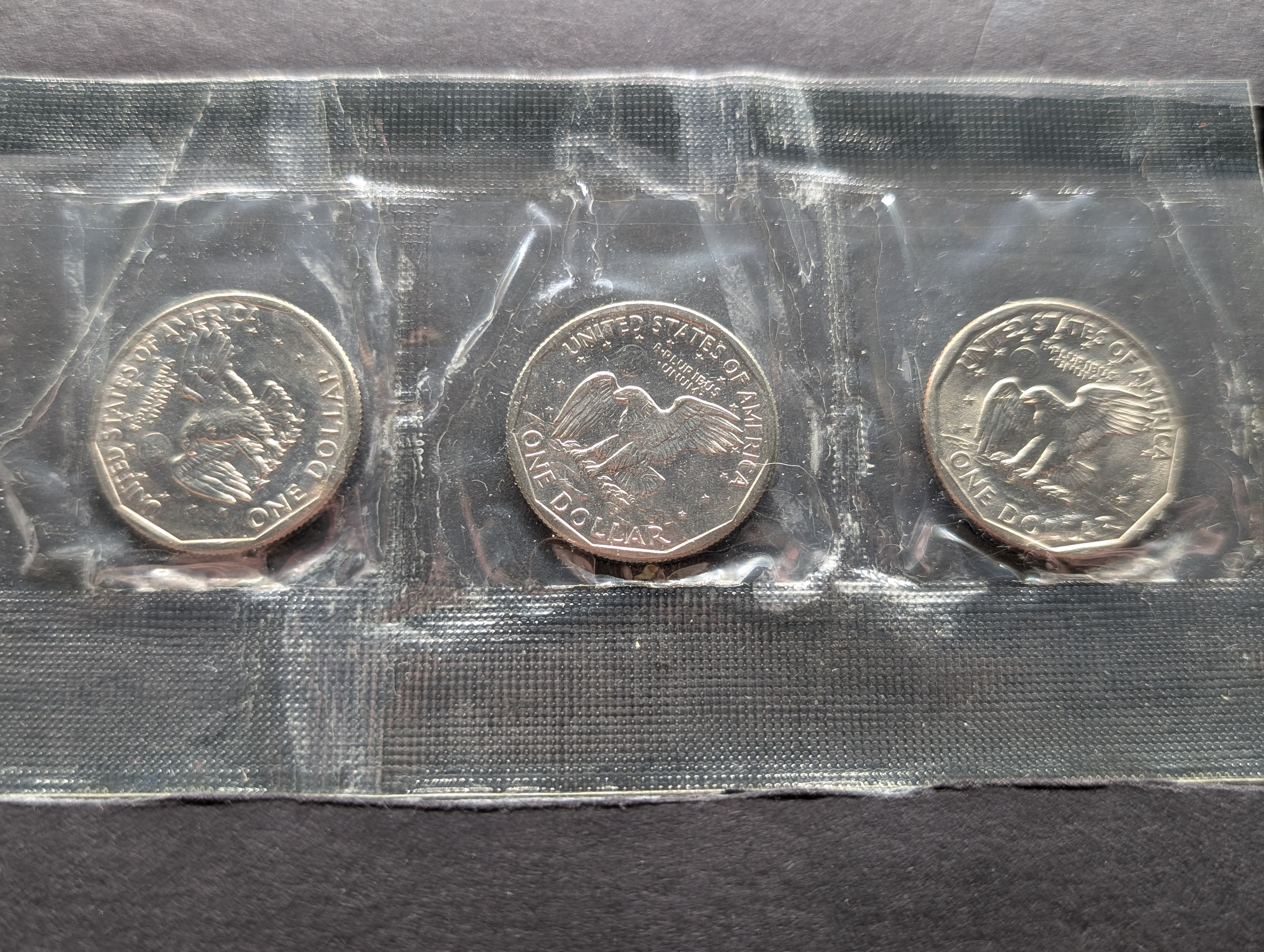 1979 P, D, & S Susan B. Anthony Dollar Souvenir Set In OGP