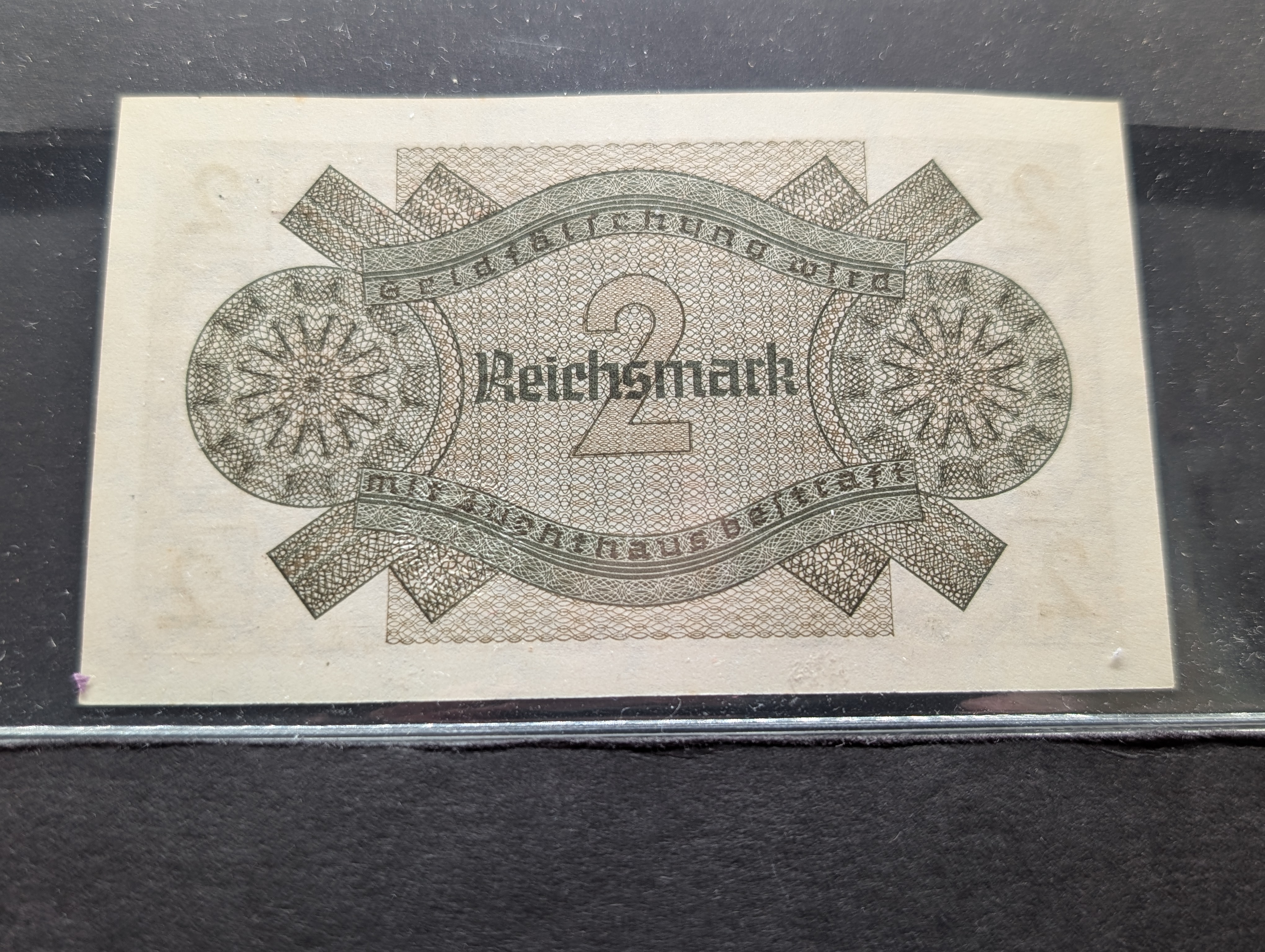 German Bank Note With COA Issued Between 1940 & 1945 WWII Era!