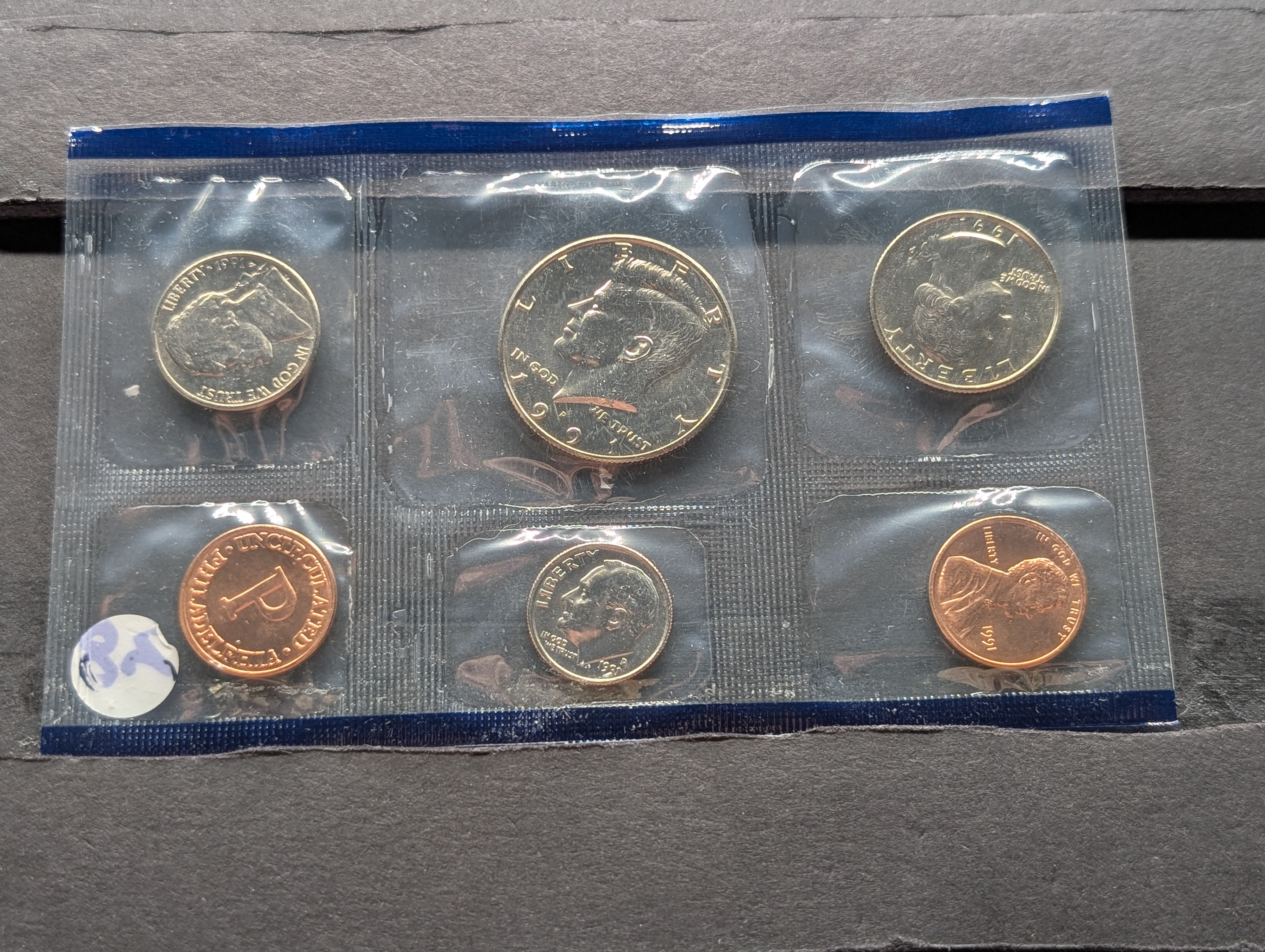 Partial 1991-P "Only" U.S. Mint Set - Five Coins and Medallion