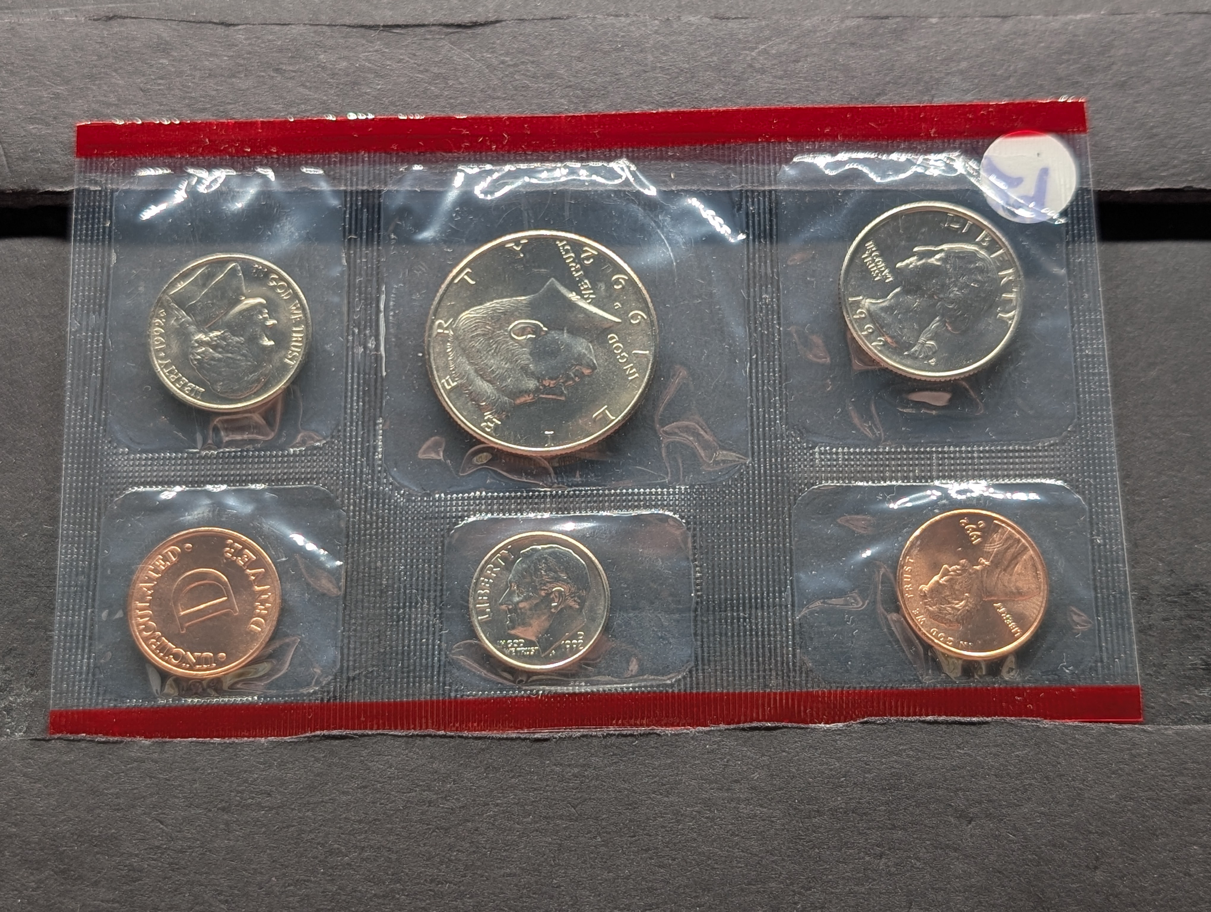 Partial 1992-D "Only" U.S. Mint Set - Five Coins and Medallion
