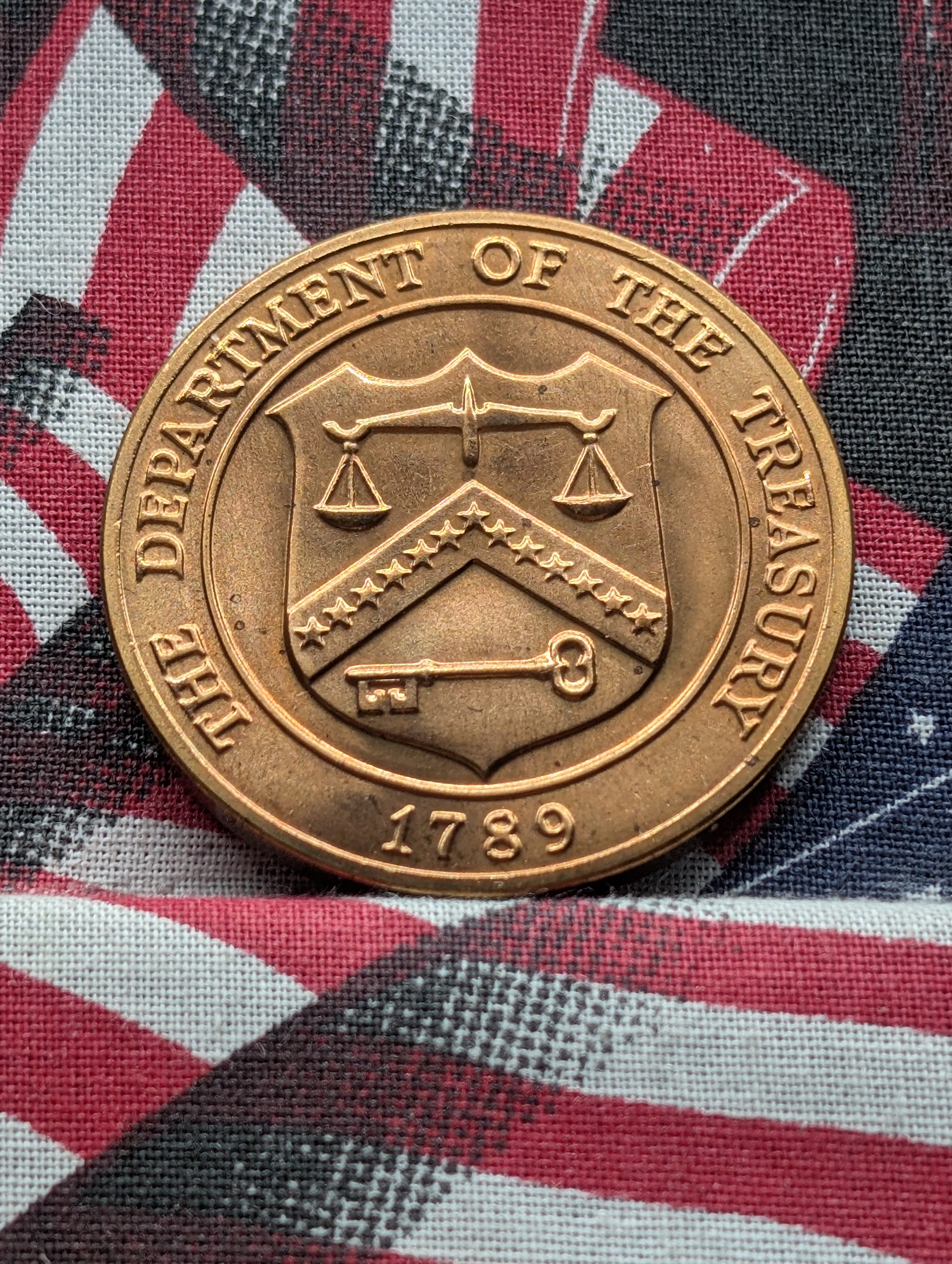 Commemorative Copper Token 1789 Dept. Of Treasury Denver Mint