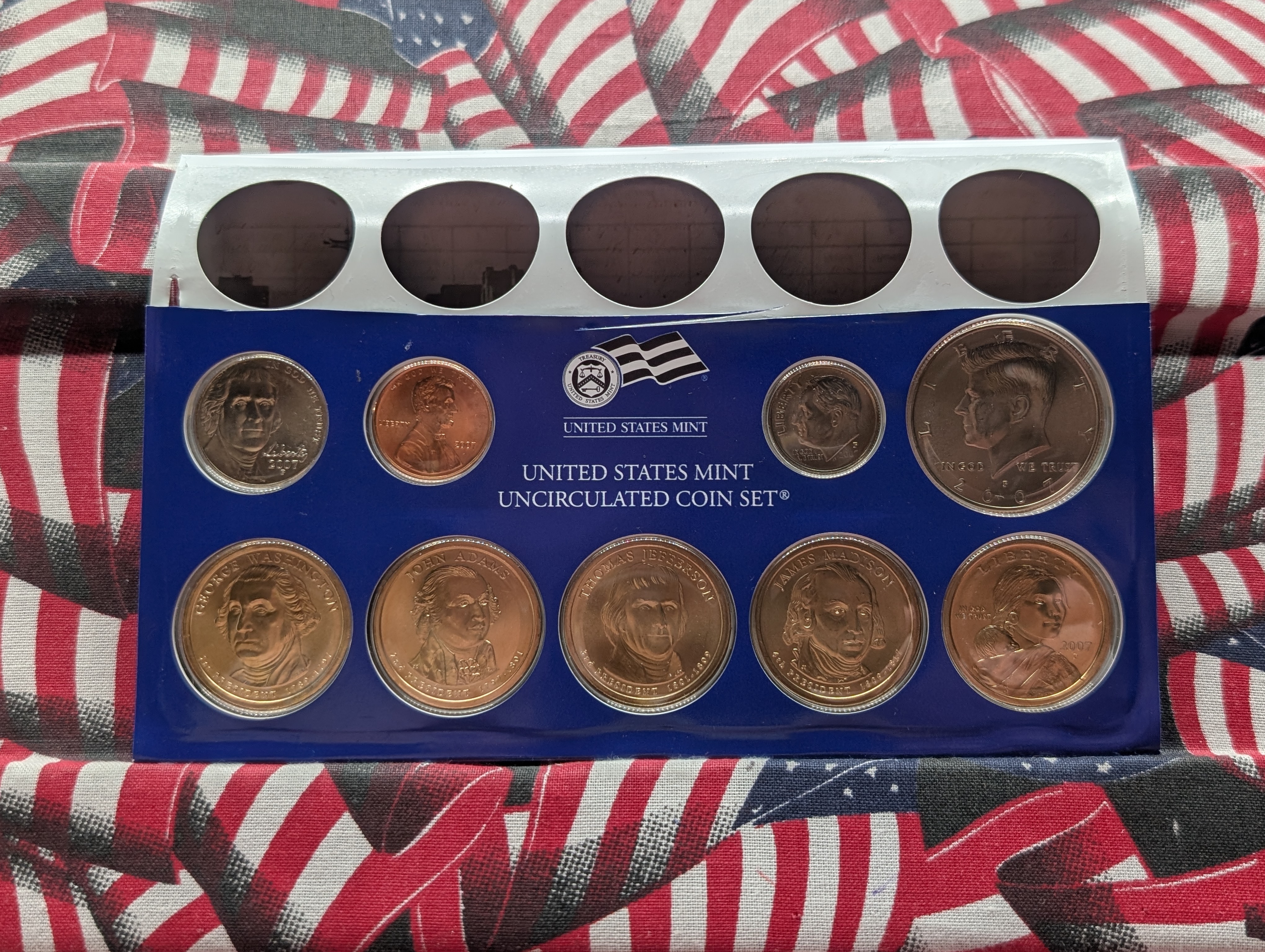 Partial Set 2007-P "Only" U.S. Mint Uncirculated Coin Set, Missing State Quarters