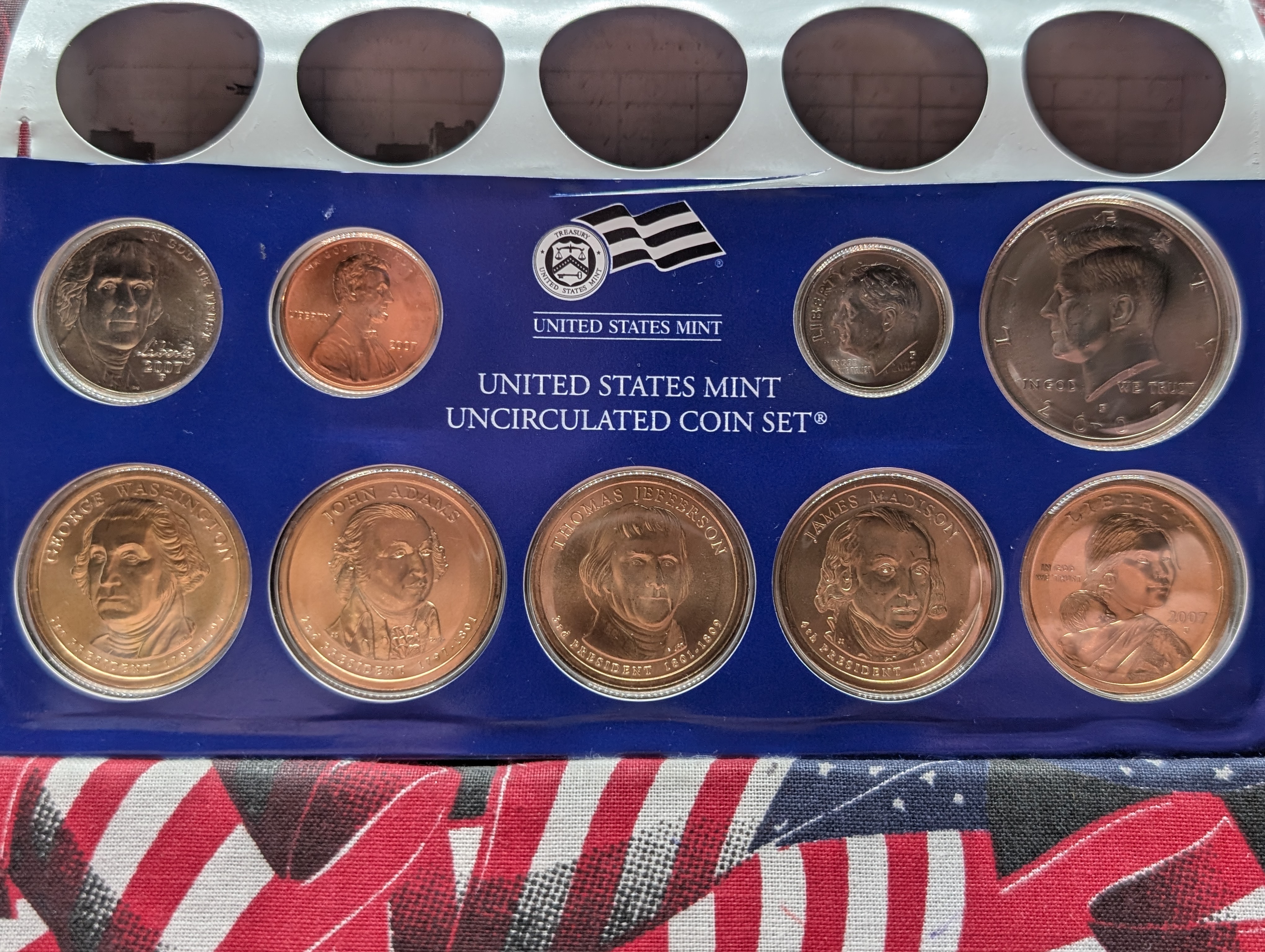 Partial Set 2007-P "Only" U.S. Mint Uncirculated Coin Set, Missing State Quarters