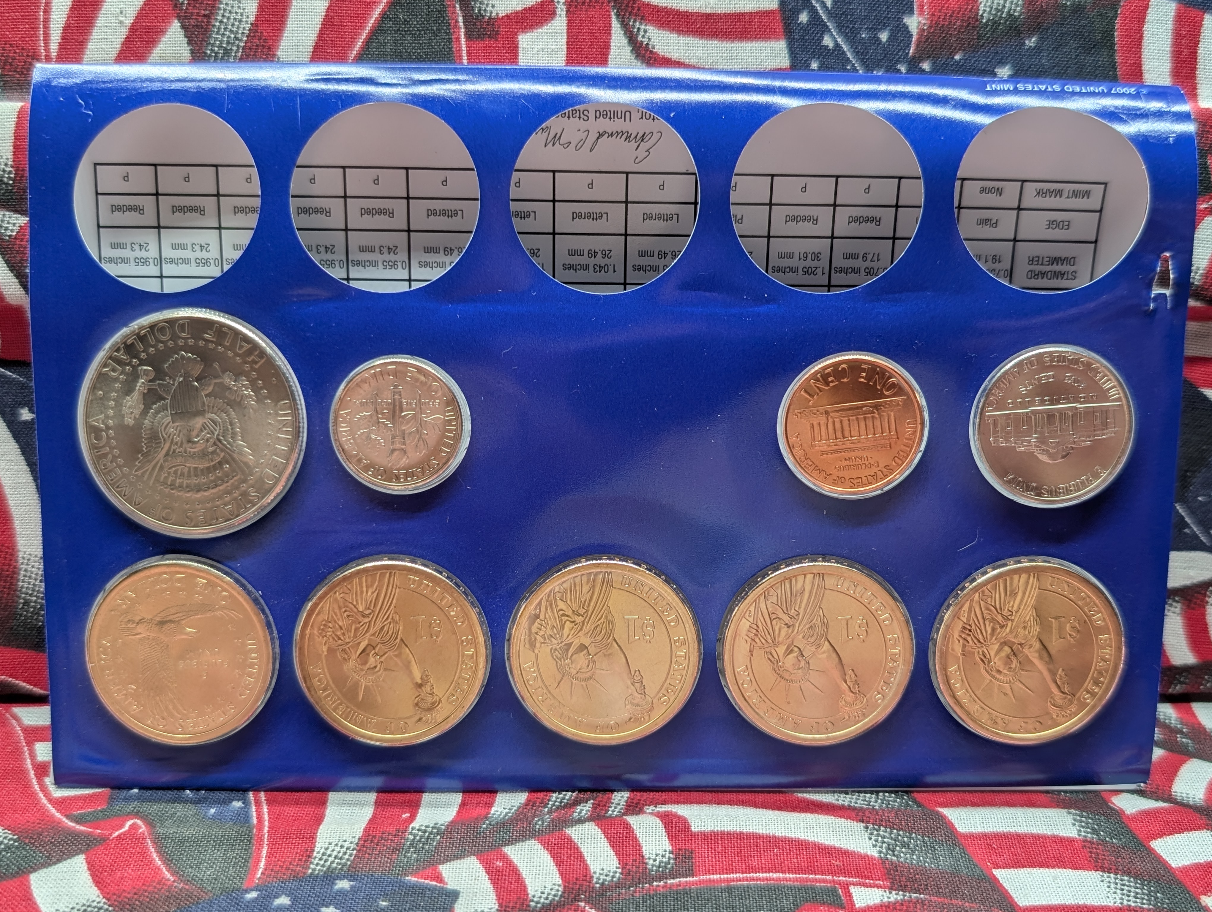 Partial Set 2007-P "Only" U.S. Mint Uncirculated Coin Set, Missing State Quarters